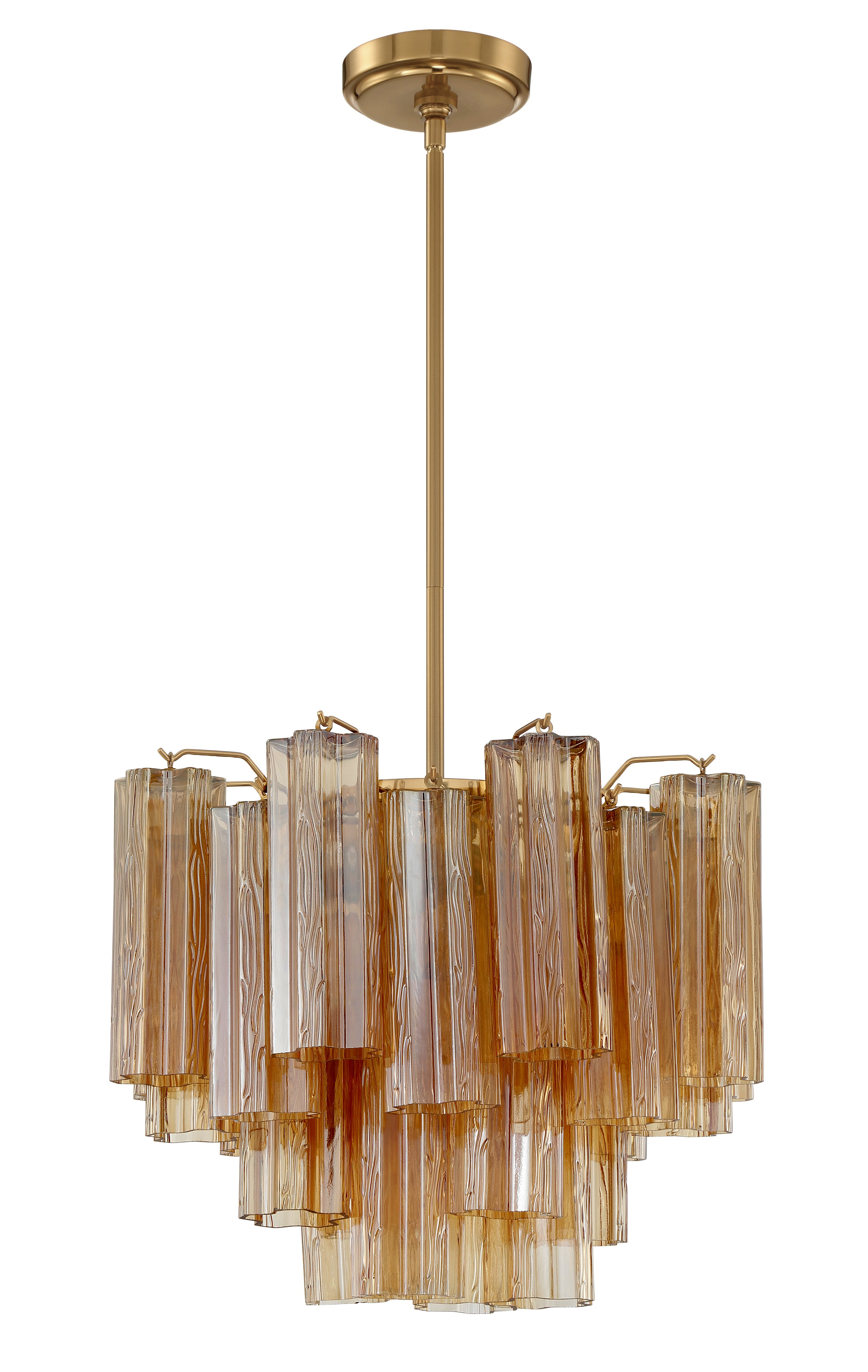 Crystorama Addis ADD-300-AG-AM – 17.75 Inch – 4 Light – Chandelier – Aged Brass – Dry Rated