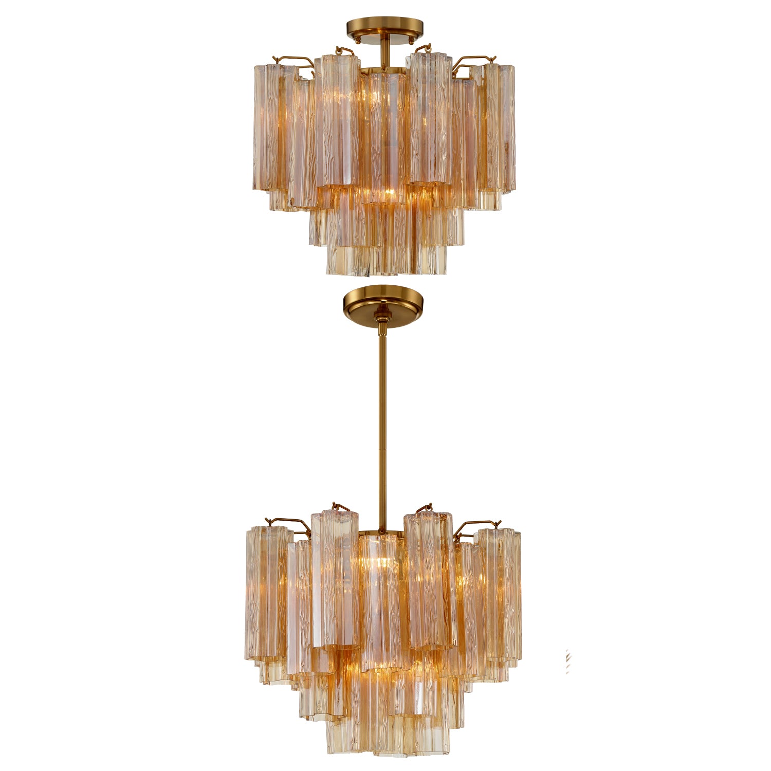 Crystorama Addis ADD-300-AG-AM – 17.75 Inch – 4 Light – Chandelier – Aged Brass – Dry Rated