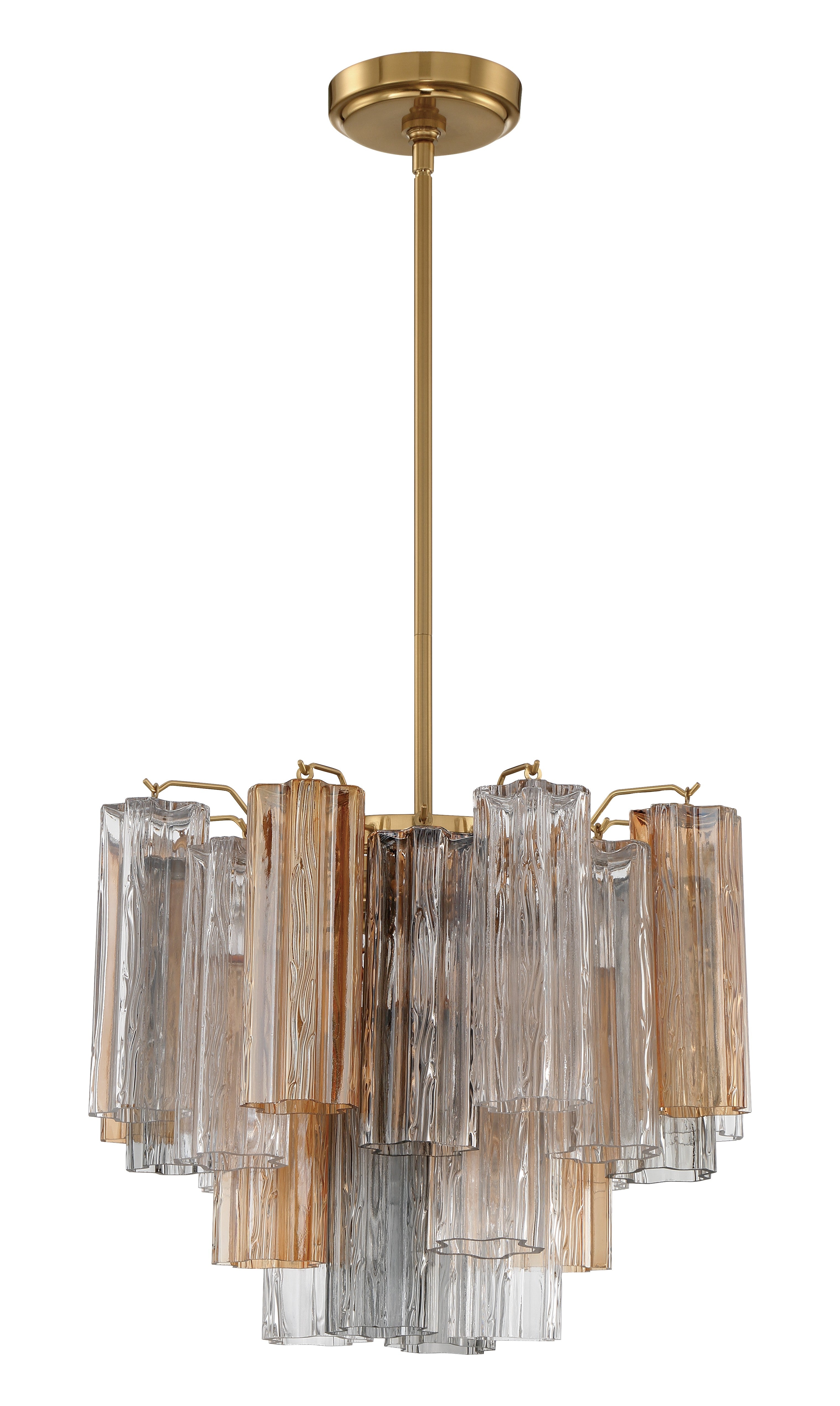 Crystorama Addis ADD-300-AG-AU – 17.75 Inch – 4 Light – Chandelier – Aged Brass – Dry Rated