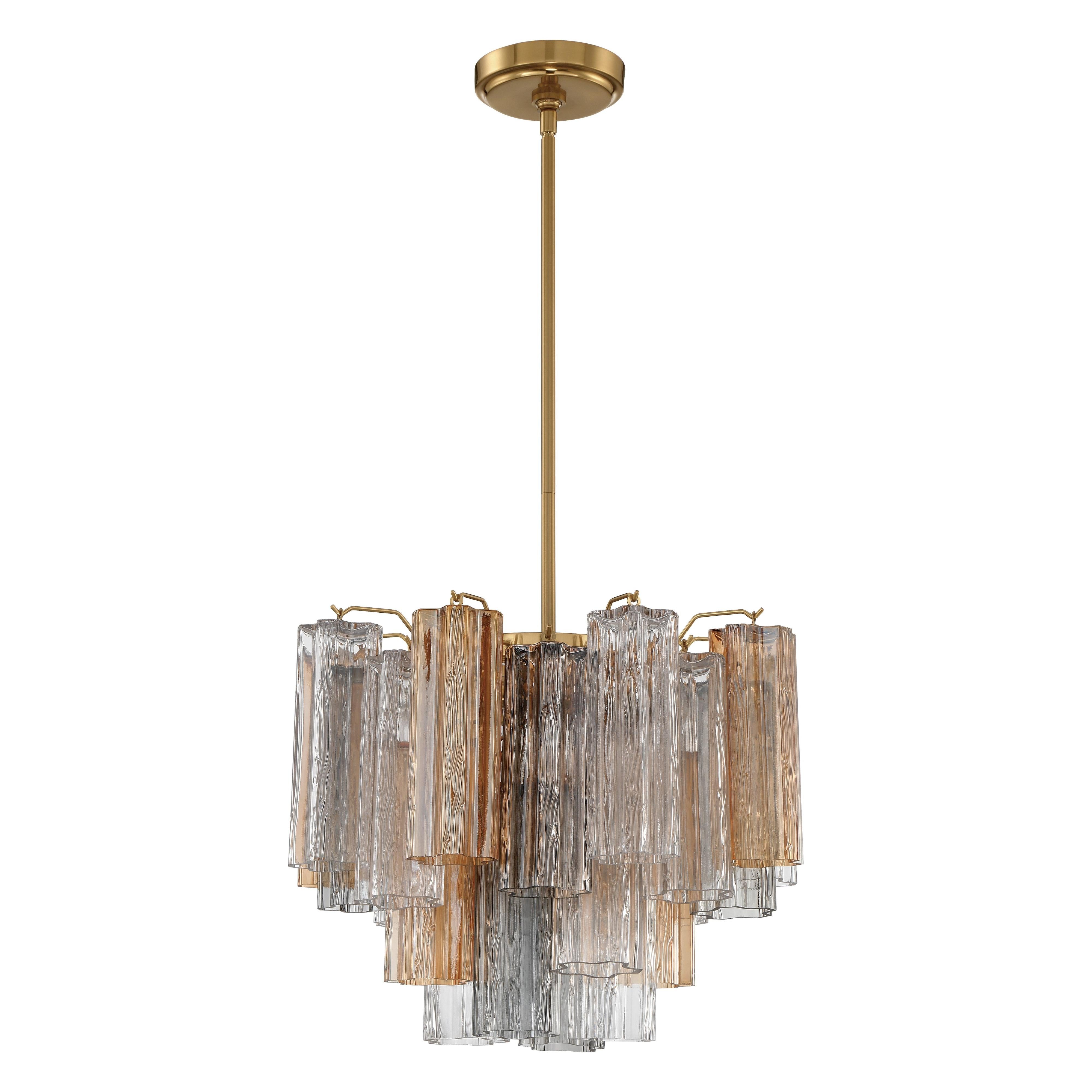 Addis 4 Light Aged Brass Mini Chandelier