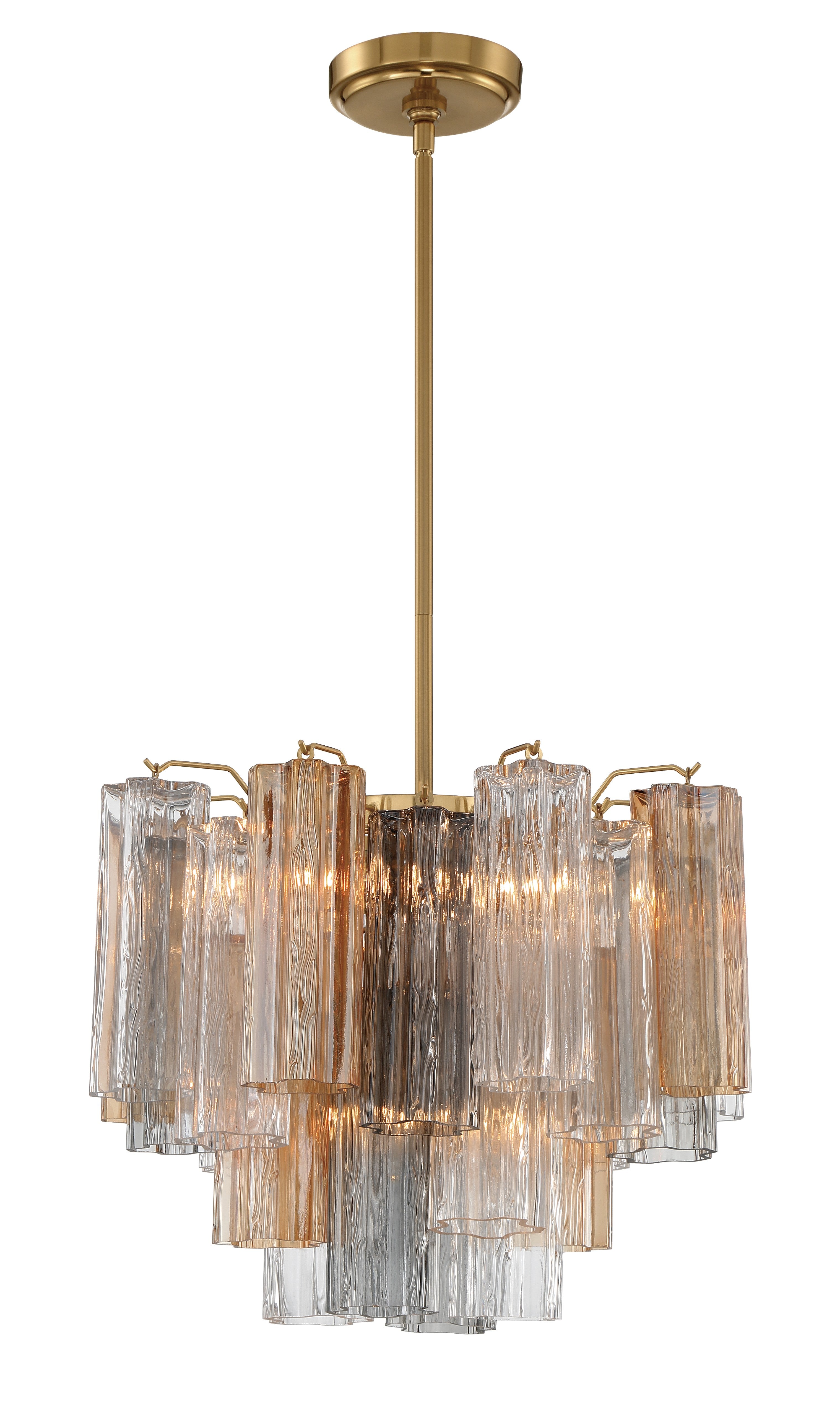 Crystorama Addis ADD-300-AG-AU – 17.75 Inch – 4 Light – Chandelier – Aged Brass – Dry Rated
