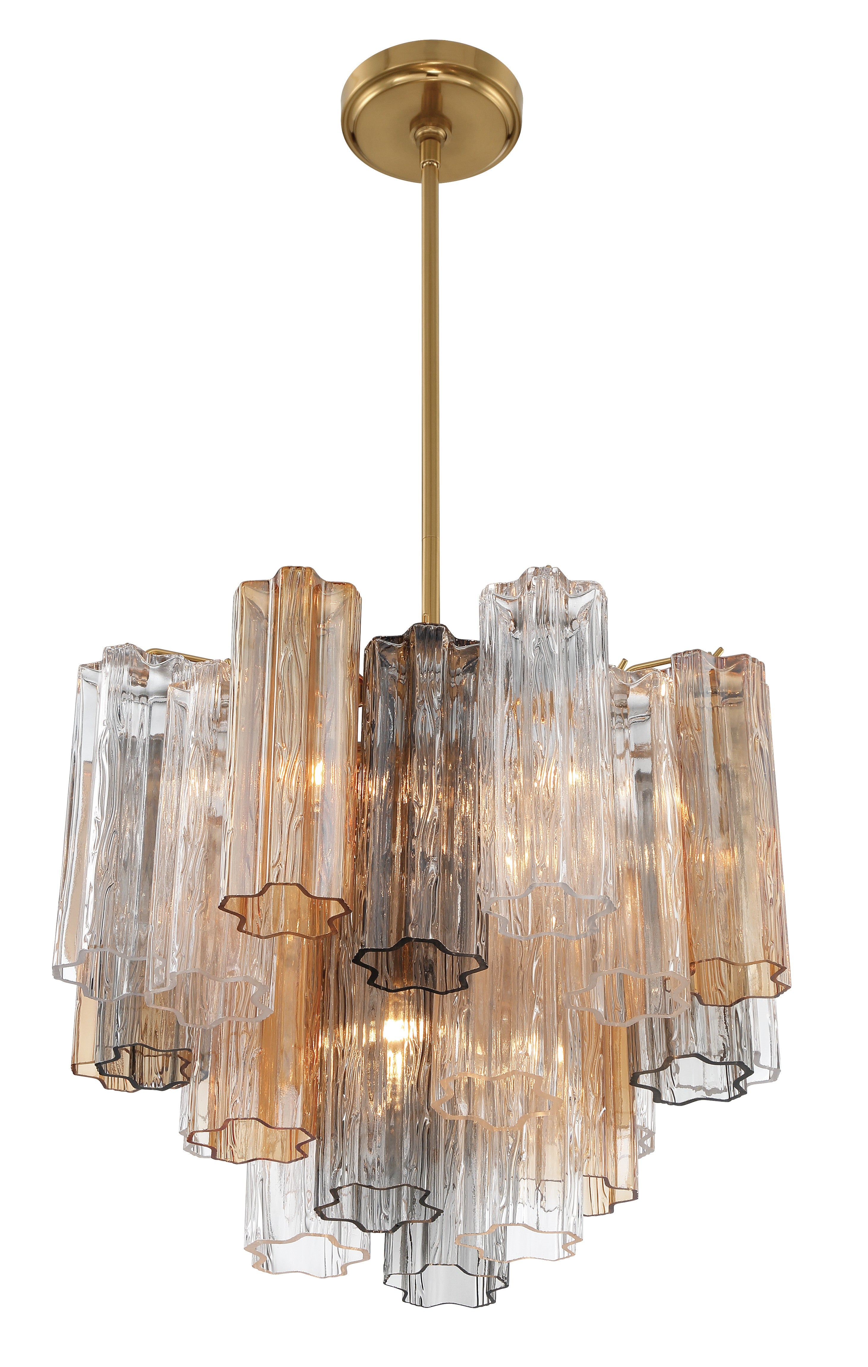 Crystorama Addis ADD-300-AG-AU – 17.75 Inch – 4 Light – Chandelier – Aged Brass – Dry Rated