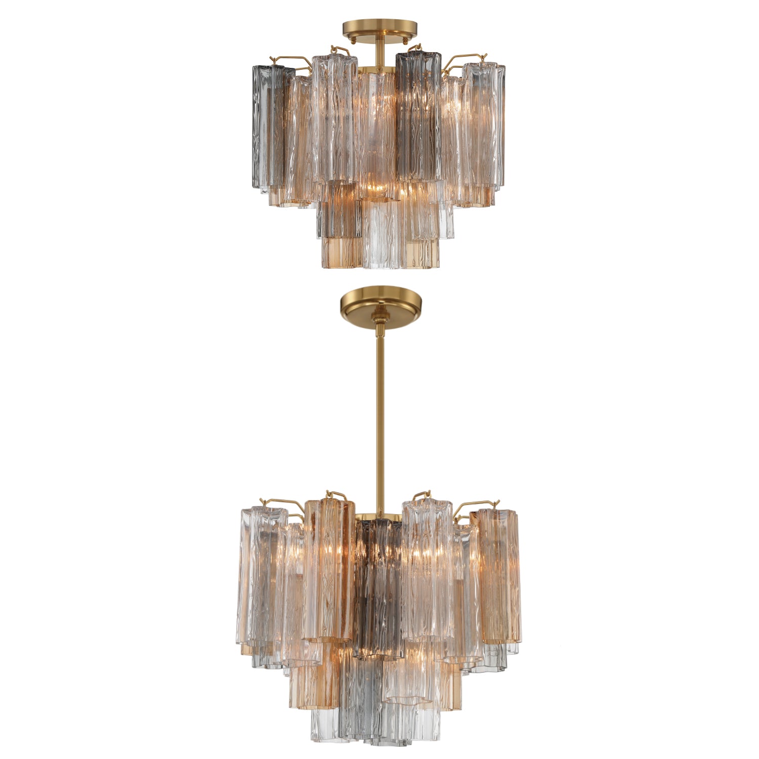 Crystorama Addis ADD-300-AG-AU – 17.75 Inch – 4 Light – Chandelier – Aged Brass – Dry Rated