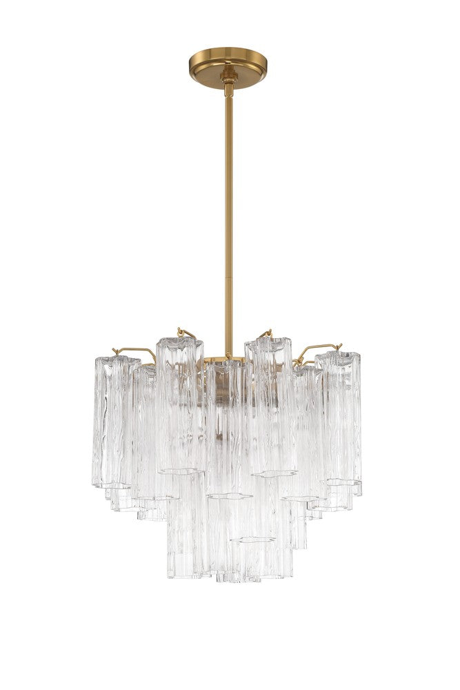 Crystorama ADDIS ADD-300-AG-CL Chandelier Modern - Aged Brass