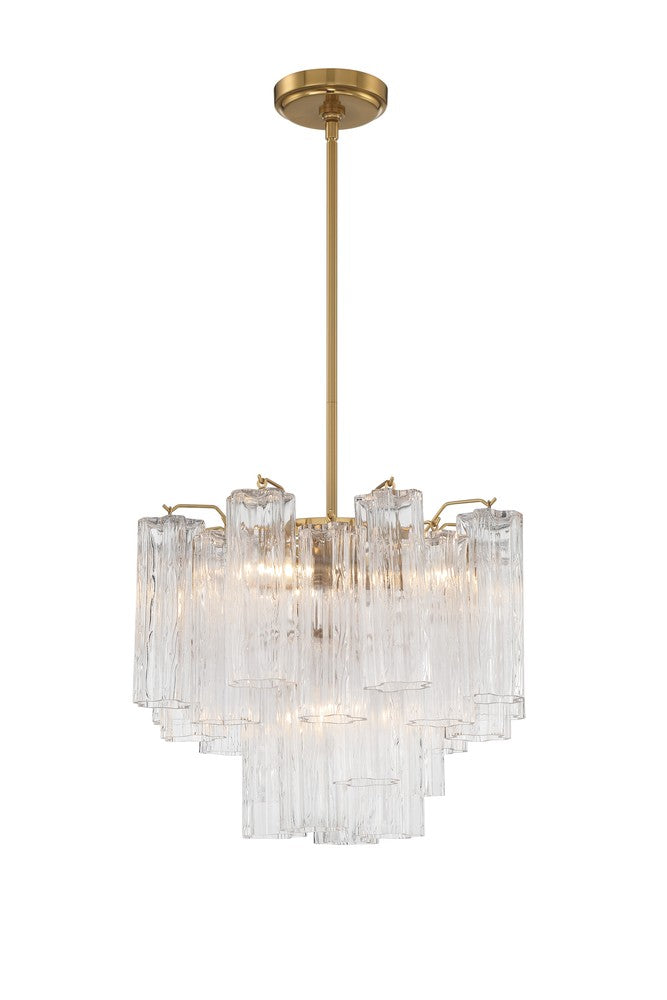 Crystorama ADDIS ADD-300-AG-CL Chandelier Modern - Aged Brass