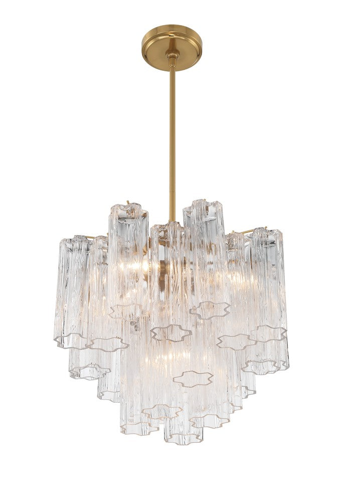 Crystorama ADDIS ADD-300-AG-CL Chandelier Modern - Aged Brass