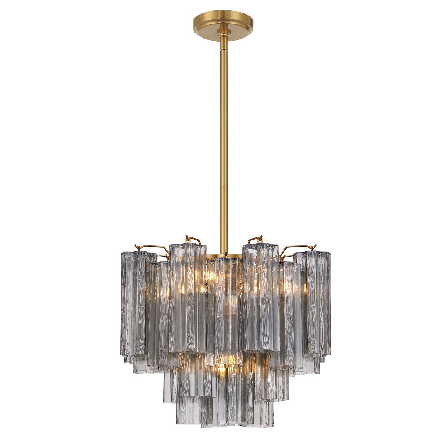 Crystorama Addis ADD-300-AG-SM – 17.75 Inch – 4 Light – Chandelier – Aged Brass – Dry Rated