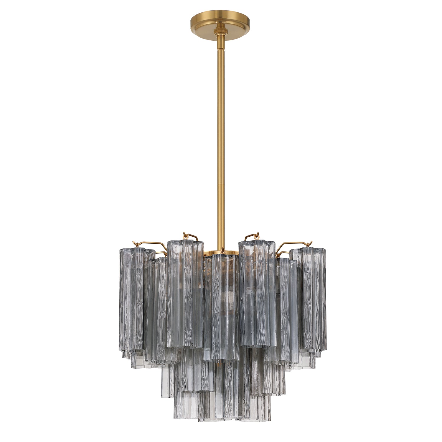 Crystorama Addis ADD-300-AG-SM – 17.75 Inch – 4 Light – Chandelier – Aged Brass – Dry Rated
