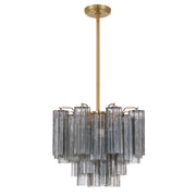 Crystorama Addis ADD-300-AG-SM – 17.75 Inch – 4 Light – Chandelier – Aged Brass – Dry Rated
