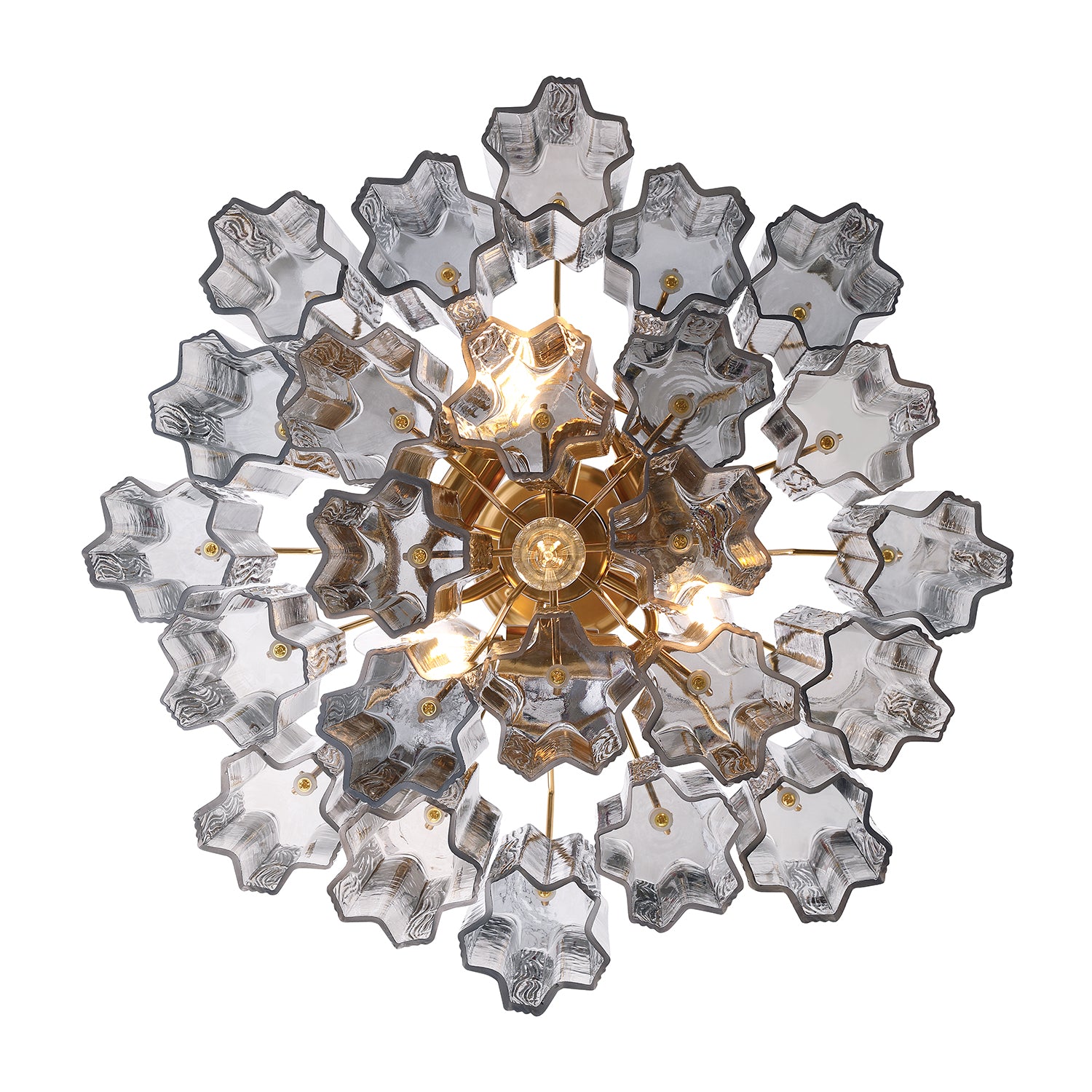 Crystorama Addis ADD-300-AG-SM – 17.75 Inch – 4 Light – Chandelier – Aged Brass – Dry Rated