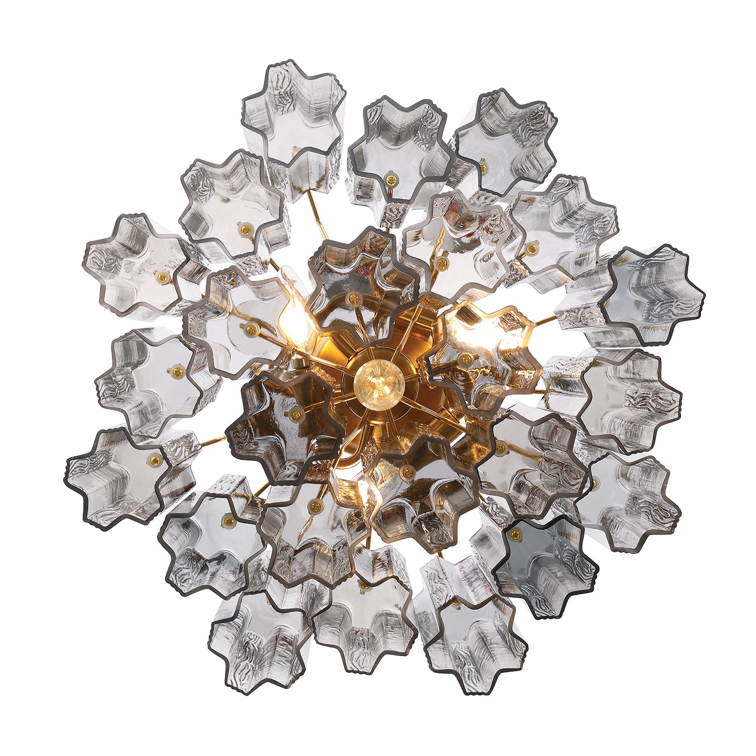 Crystorama Addis ADD-300-AG-SM_CEILING – 17.75 Inch – 4 Light – Semi Flush Mount Light – Aged Brass – Dry Rated