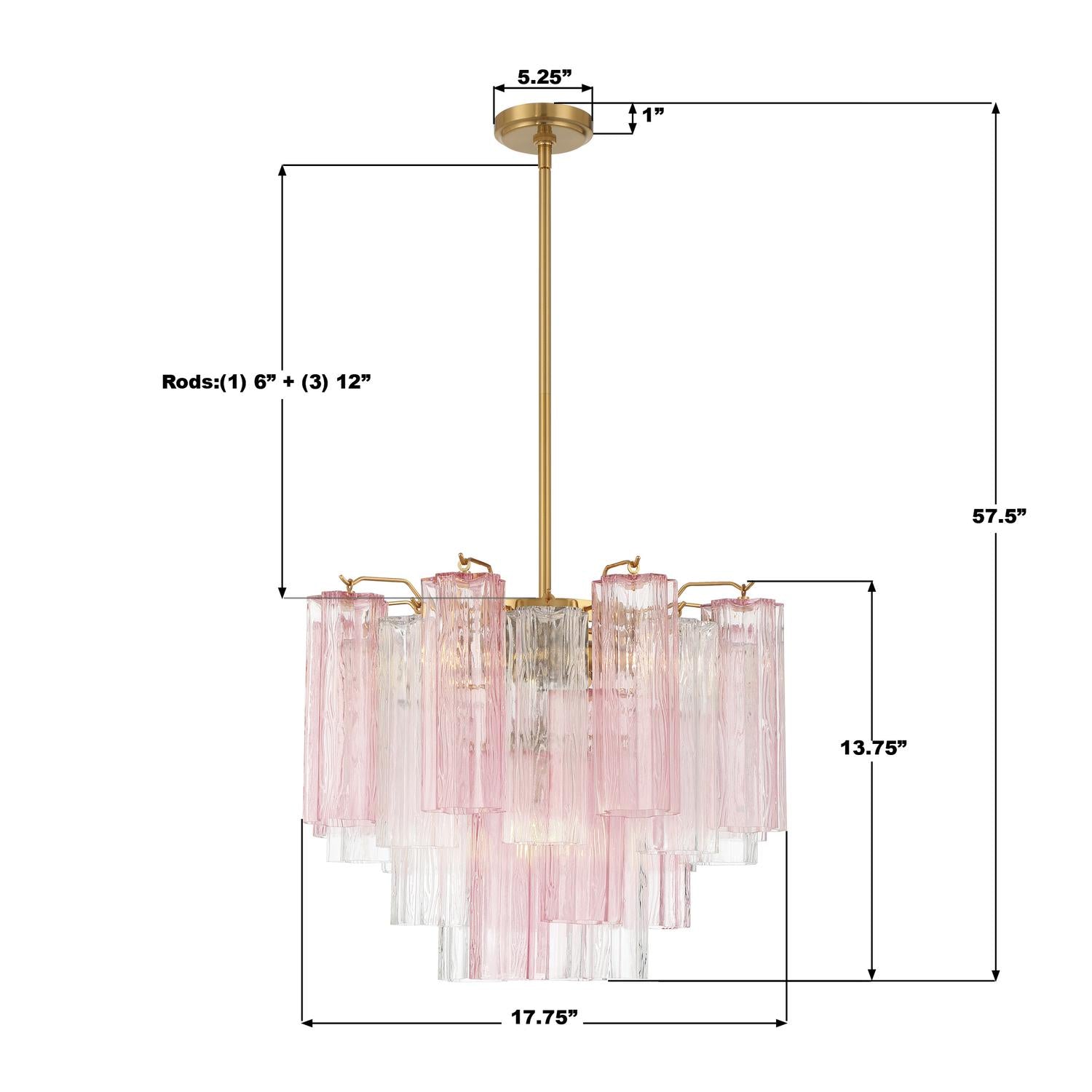 Crystorama Addis ADD-300-AG-SP – 17.75 Inch – 4 Light – Chandelier – Aged Brass – Dry Rated
