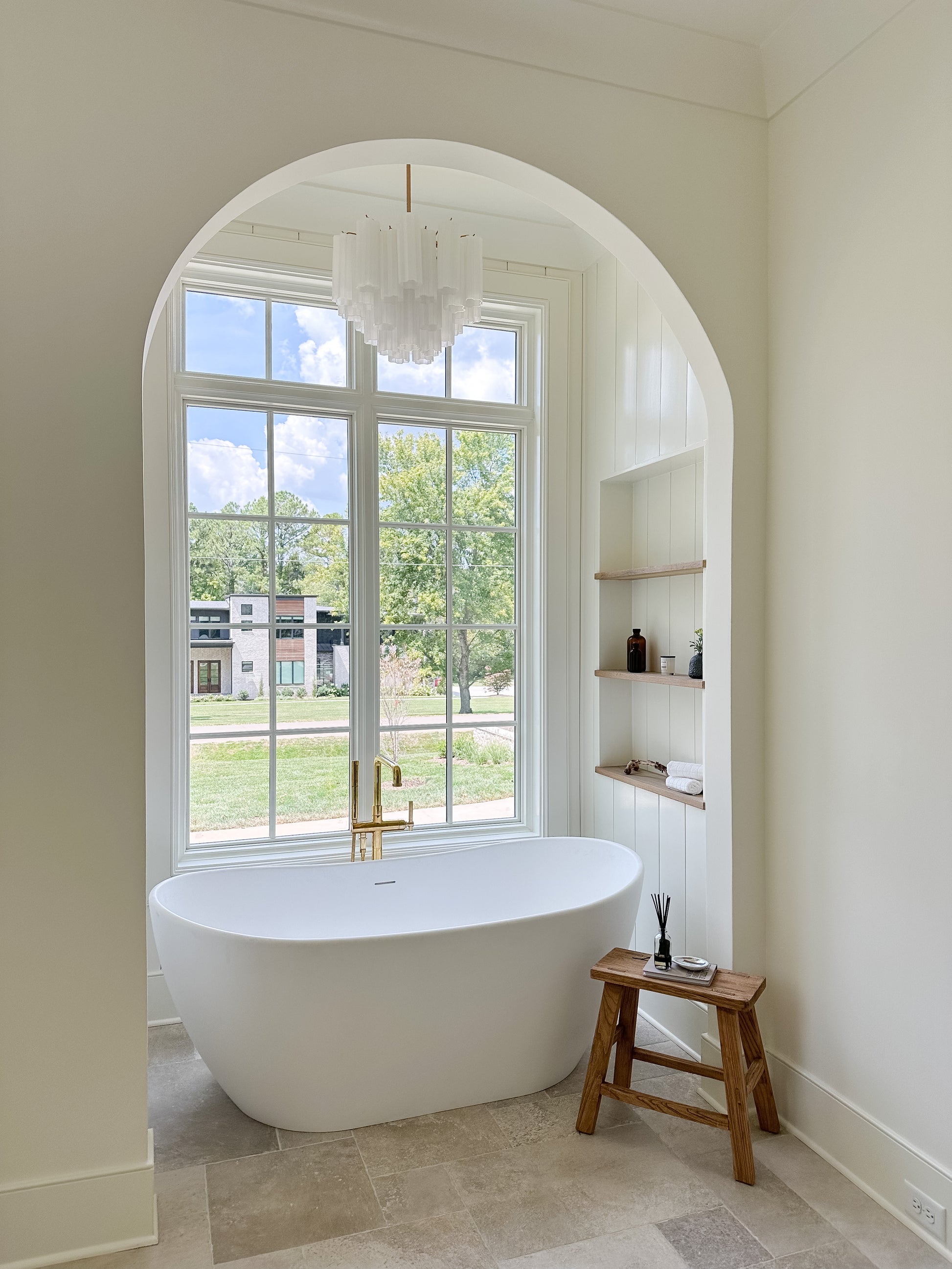 Crystorama Addis ADD-300-AG-WH – 17.75 Inch – 4 Light – Chandelier – Aged Brass – Dry Rated