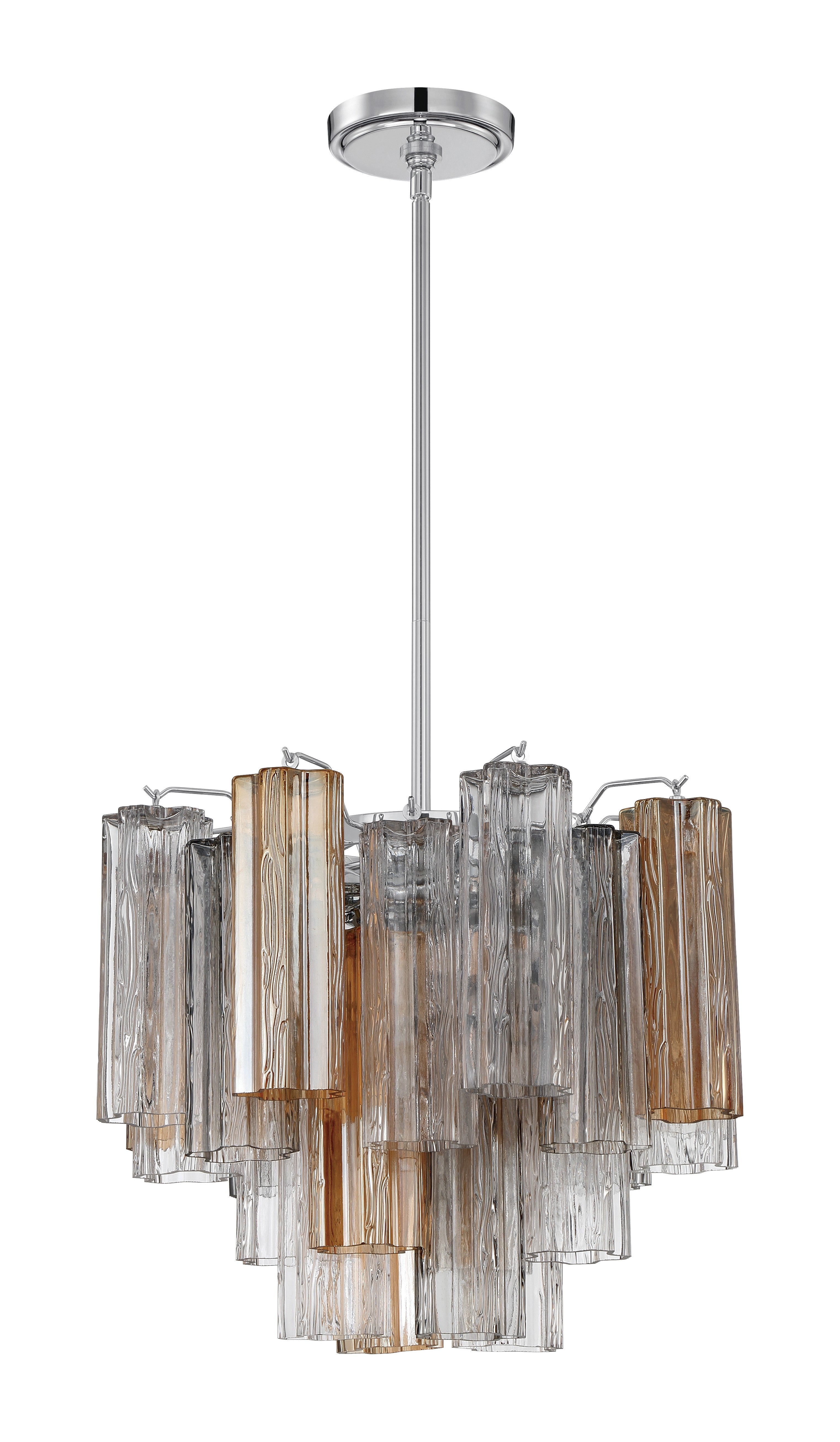 Crystorama Addis ADD-300-CH-AU – 17.75 Inch – 4 Light – Chandelier – Polished Chrome – Dry Rated