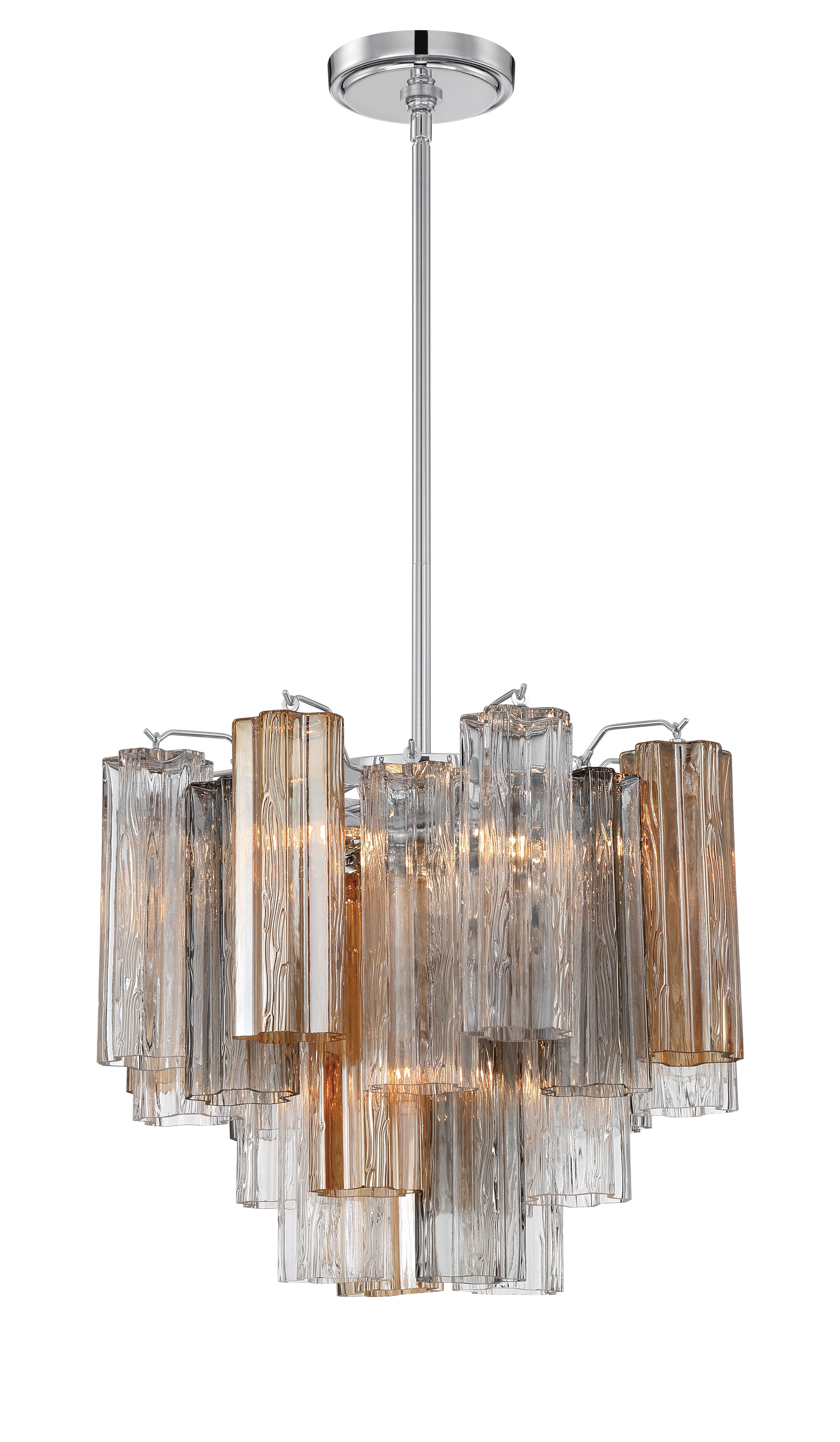 Crystorama Addis ADD-300-CH-AU – 17.75 Inch – 4 Light – Chandelier – Polished Chrome – Dry Rated