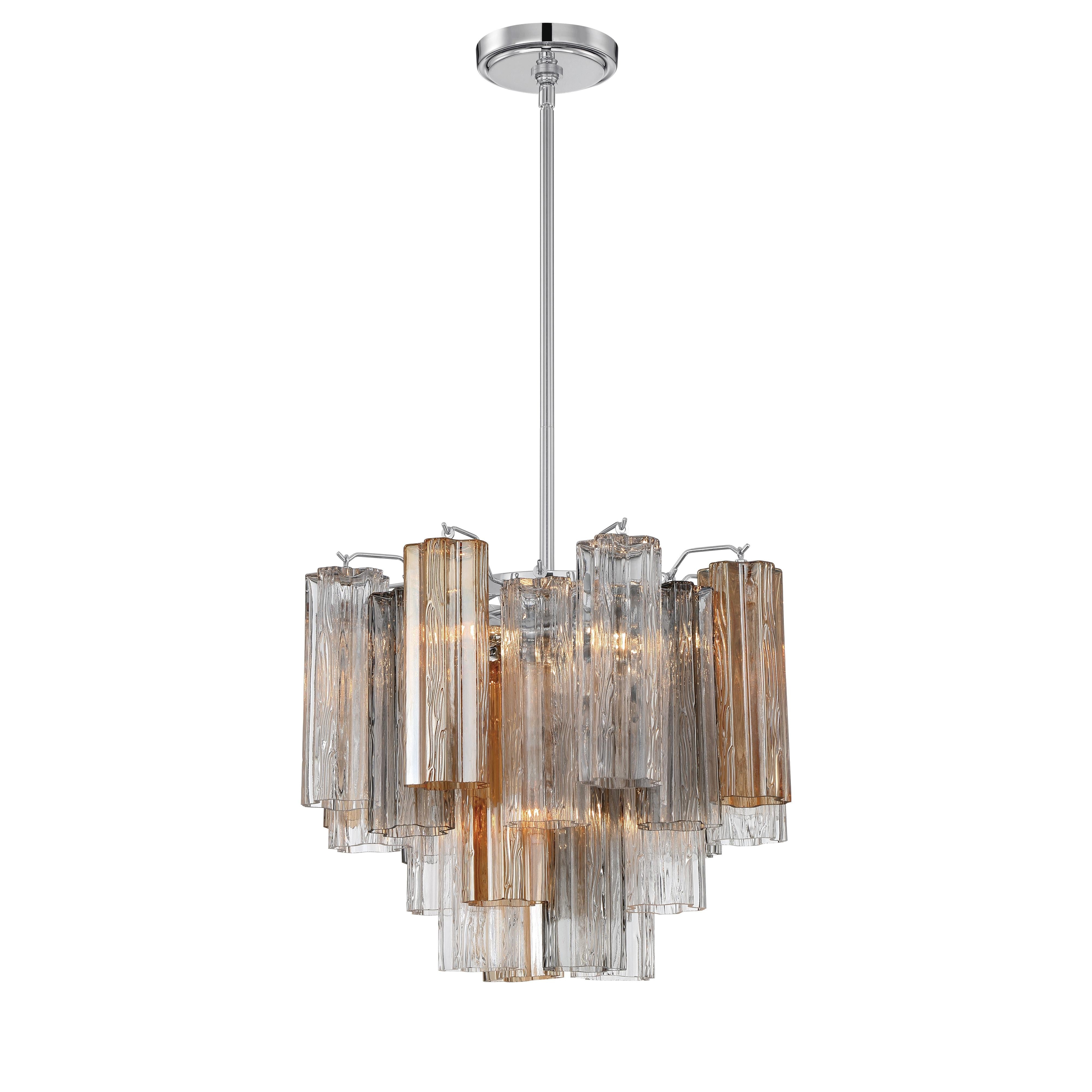 Crystorama Addis ADD-300-CH-AU – 17.75 Inch – 4 Light – Chandelier – Polished Chrome – Dry Rated