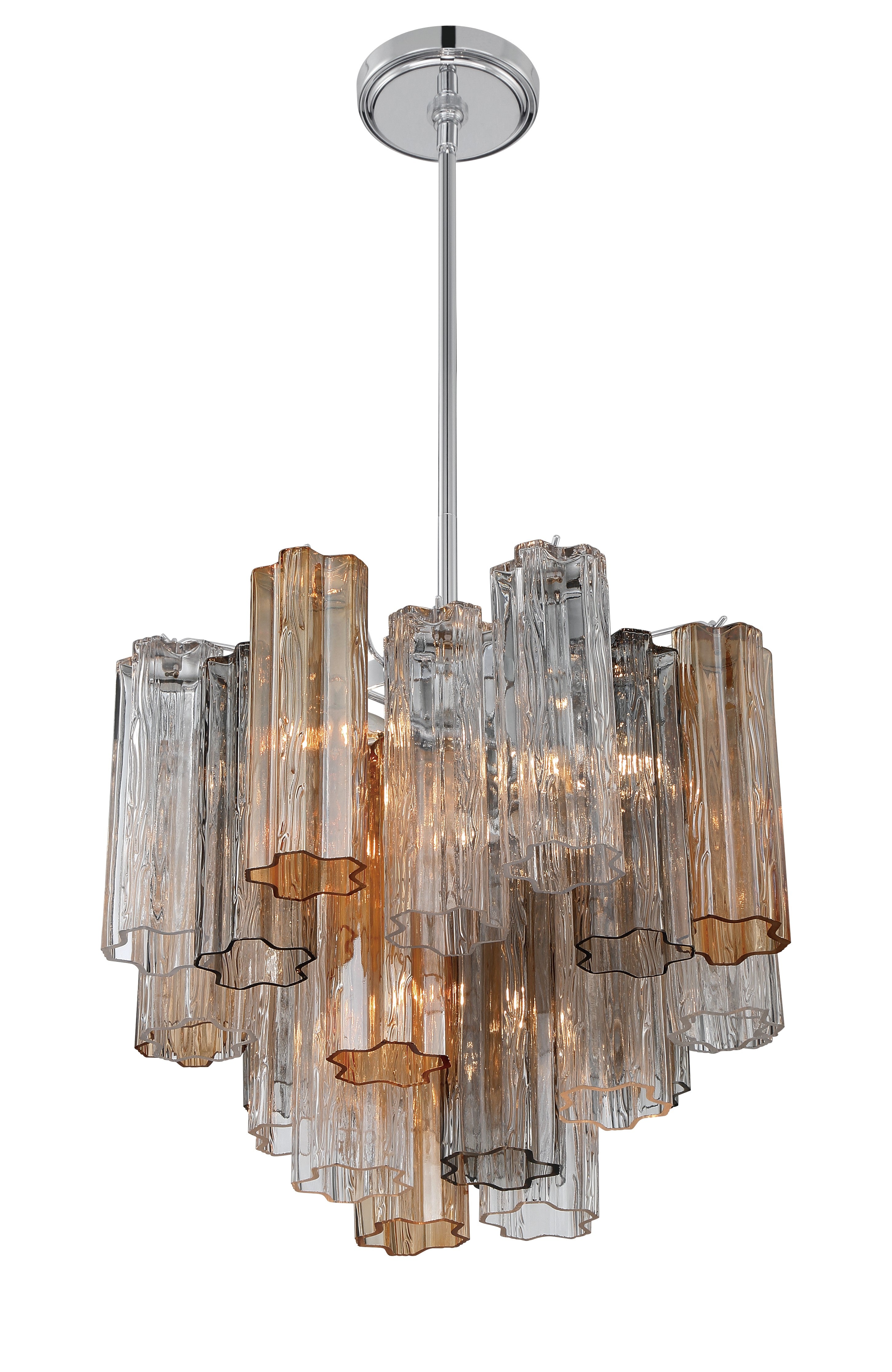 Crystorama Addis ADD-300-CH-AU – 17.75 Inch – 4 Light – Chandelier – Polished Chrome – Dry Rated