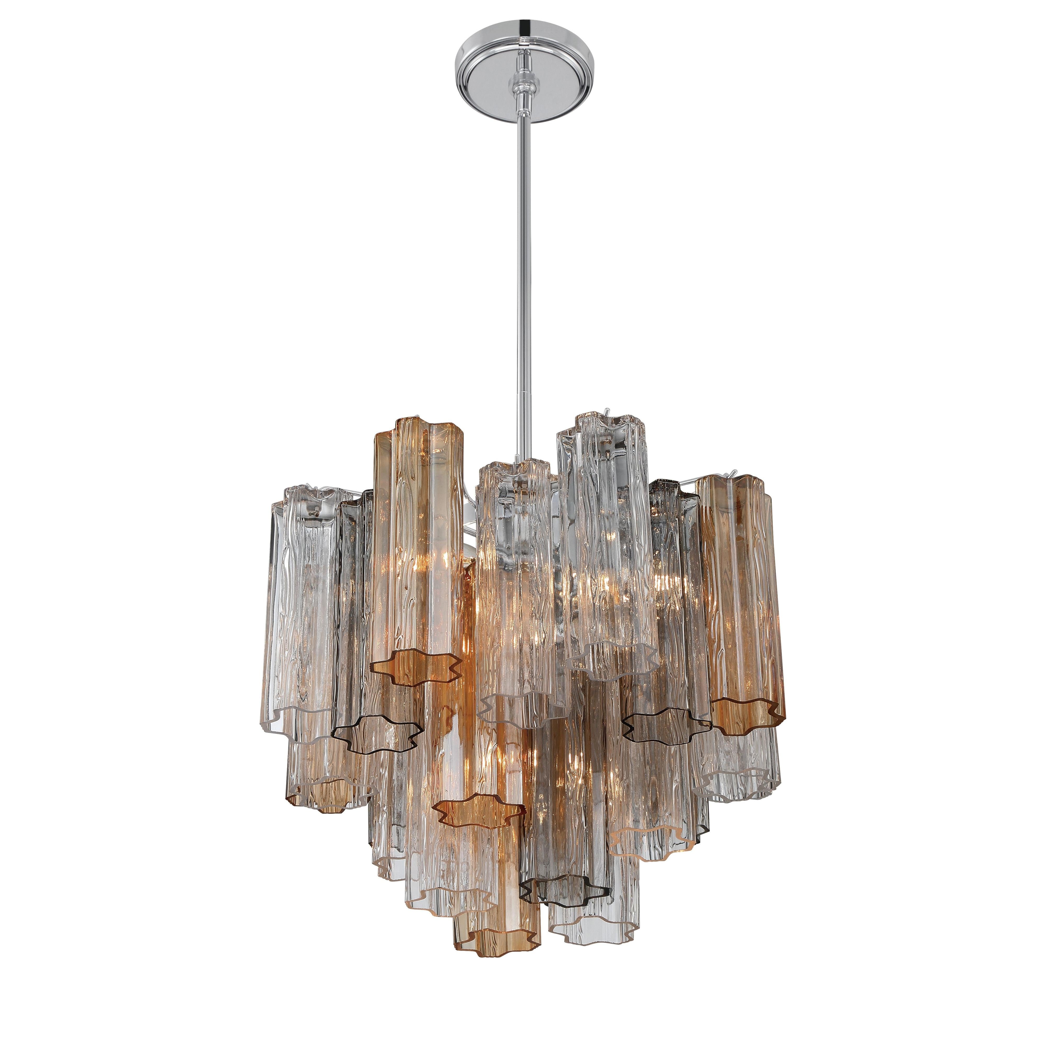 Crystorama Addis ADD-300-CH-AU – 17.75 Inch – 4 Light – Chandelier – Polished Chrome – Dry Rated