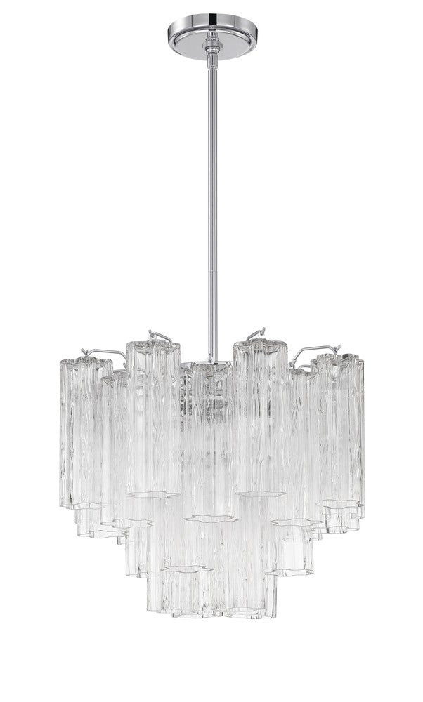 Crystorama ADDIS ADD-300-CH-CL Chandelier Modern - Polished Chrome