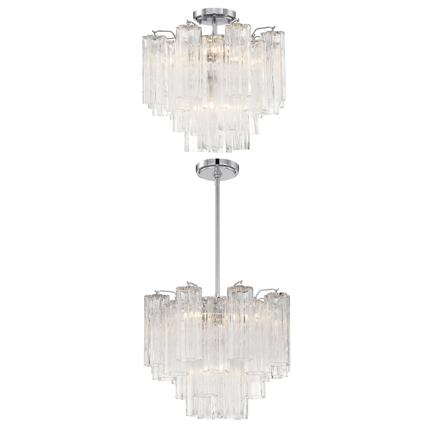 Crystorama Addis ADD-300-CH-CL – 17.75 Inch – 4 Light – Chandelier – Polished Chrome – Dry Rated