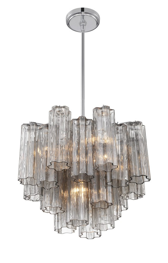 Crystorama ADDIS ADD-300-CH-SM Chandelier Modern - Polished Chrome