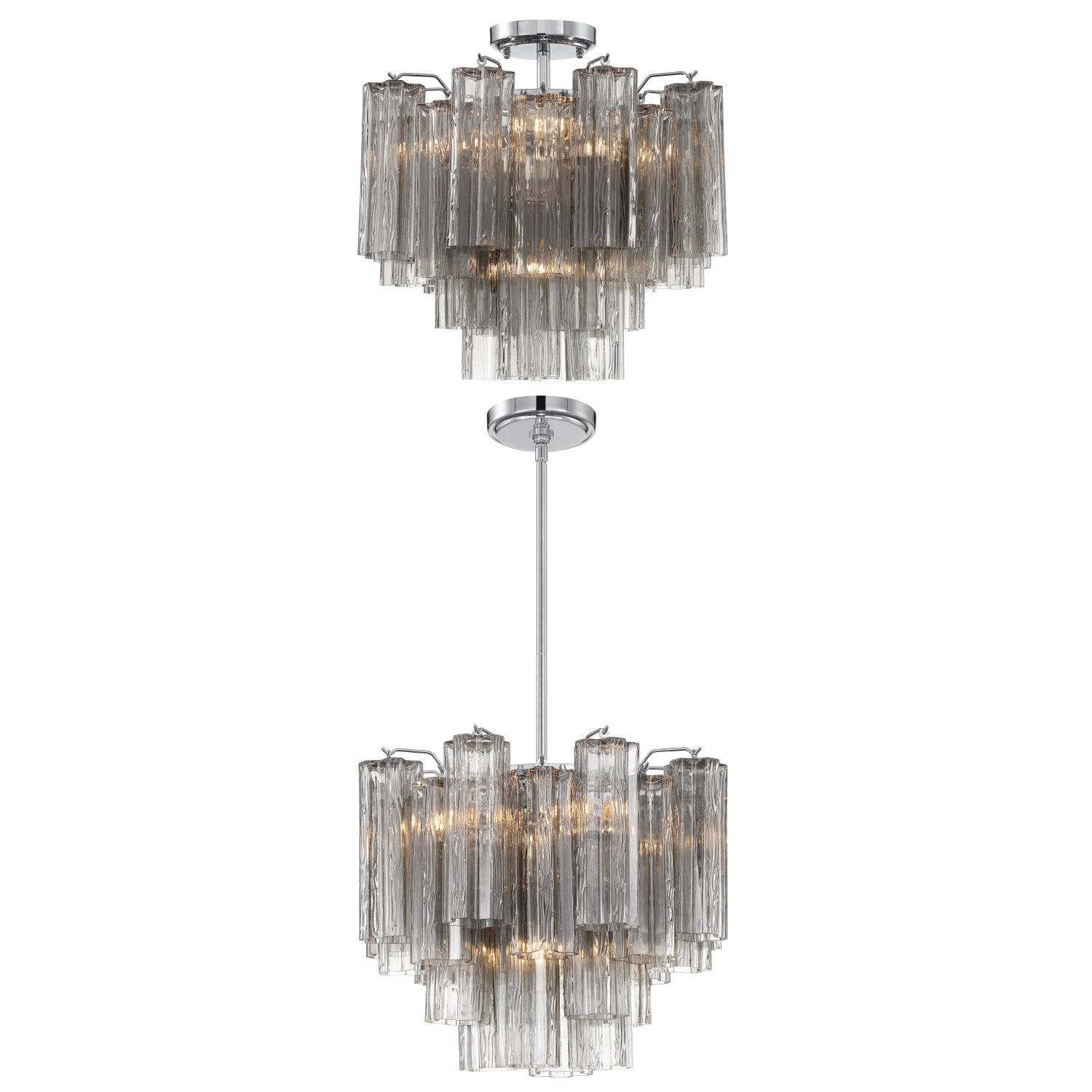Crystorama Addis ADD-300-CH-SM – 17.75 Inch – 4 Light – Chandelier – Polished Chrome – Dry Rated