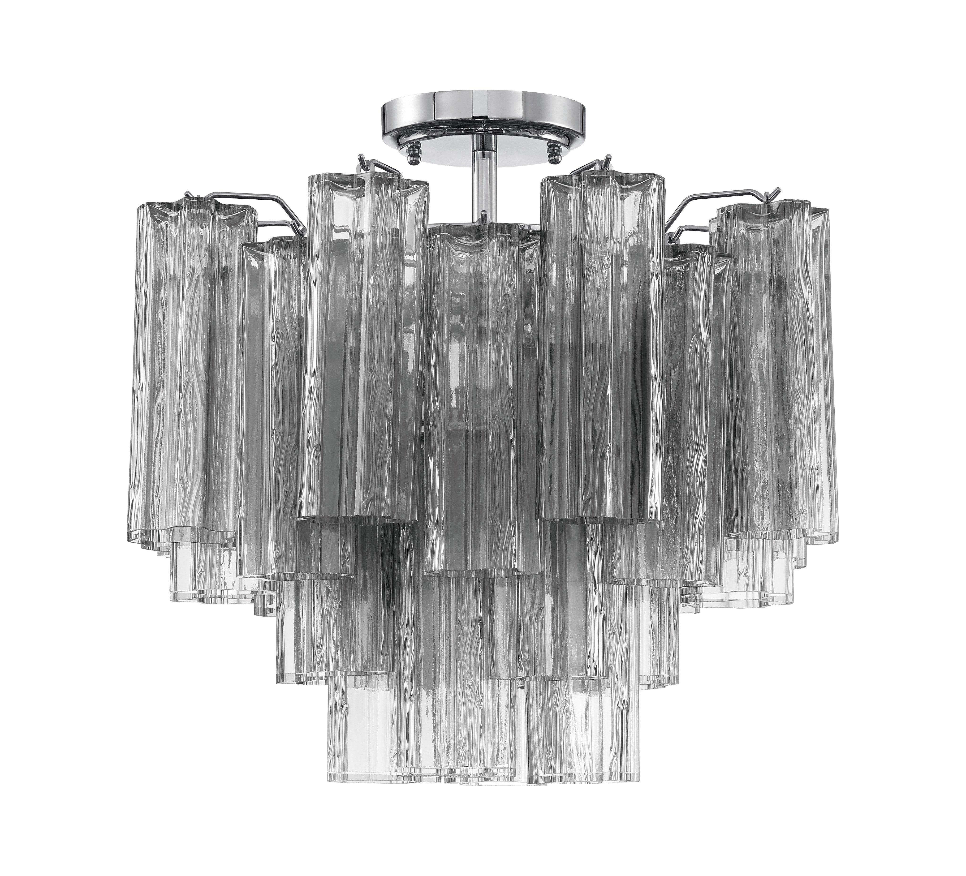 Crystorama Addis ADD-300-CH-SM_CEILING – 17.75 Inch – 4 Light – Semi Flush Mount Light – Polished Chrome – Dry Rated