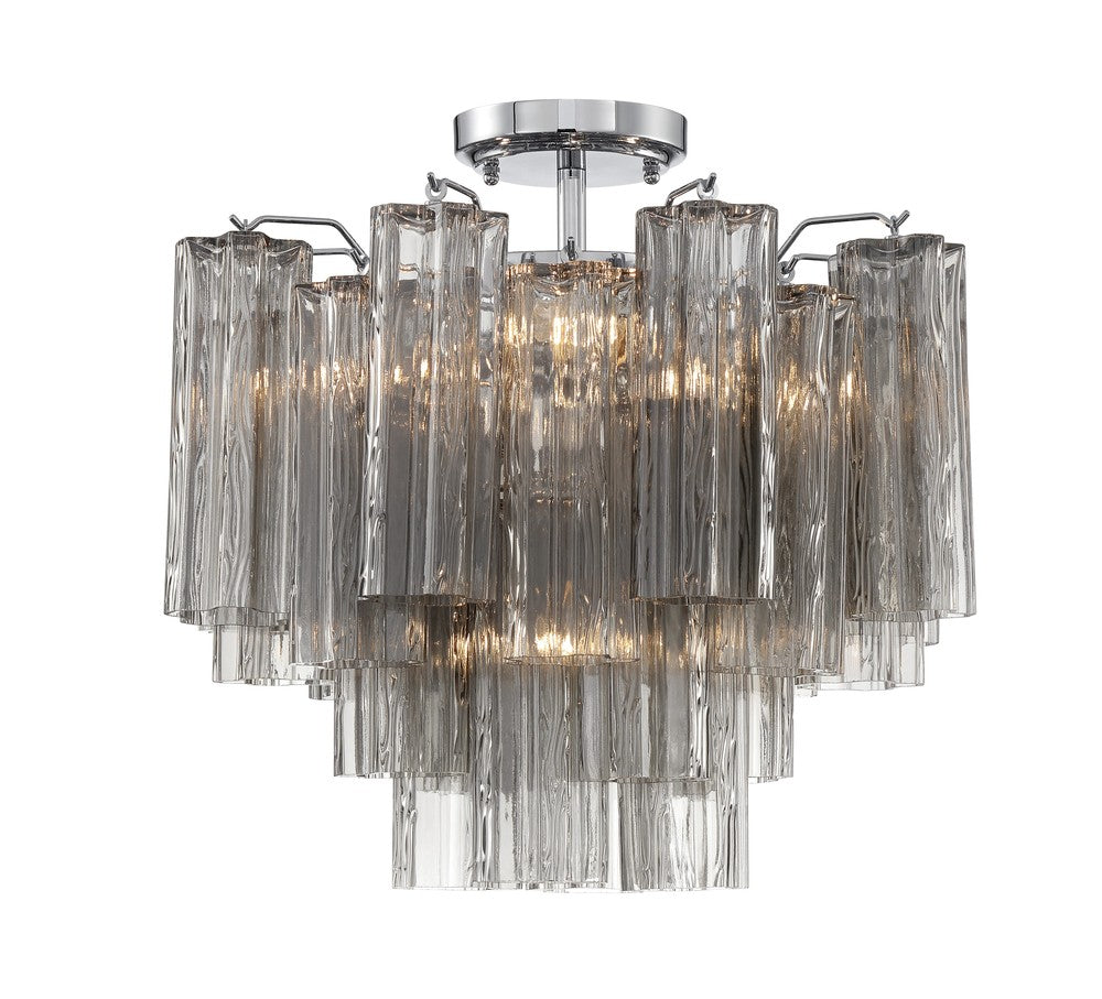 Crystorama ADDIS ADD-300-CH-SM_CEILING Flush Mount Modern - Polished Chrome