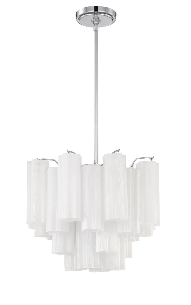 Crystorama ADDIS ADD-300-CH-WH Chandelier Modern - Polished Chrome