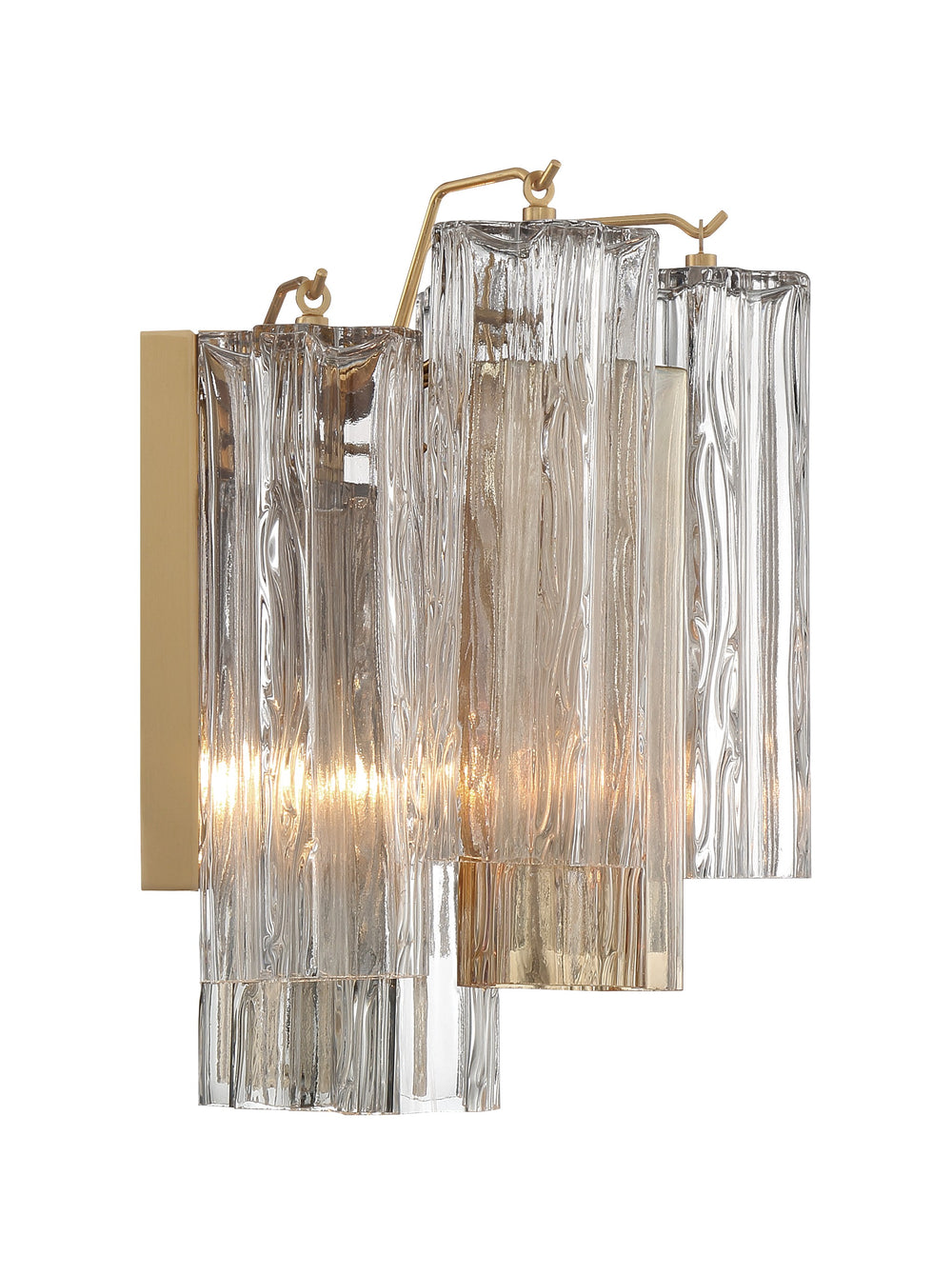 Crystorama Lighting ADD-302-AG-AU Sconce, UL Damp Rated, Aged Brass