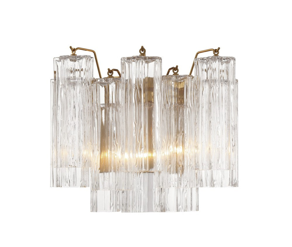 Crystorama ADDIS ADD-302-AG-CL Flush Mount Modern - Aged Brass