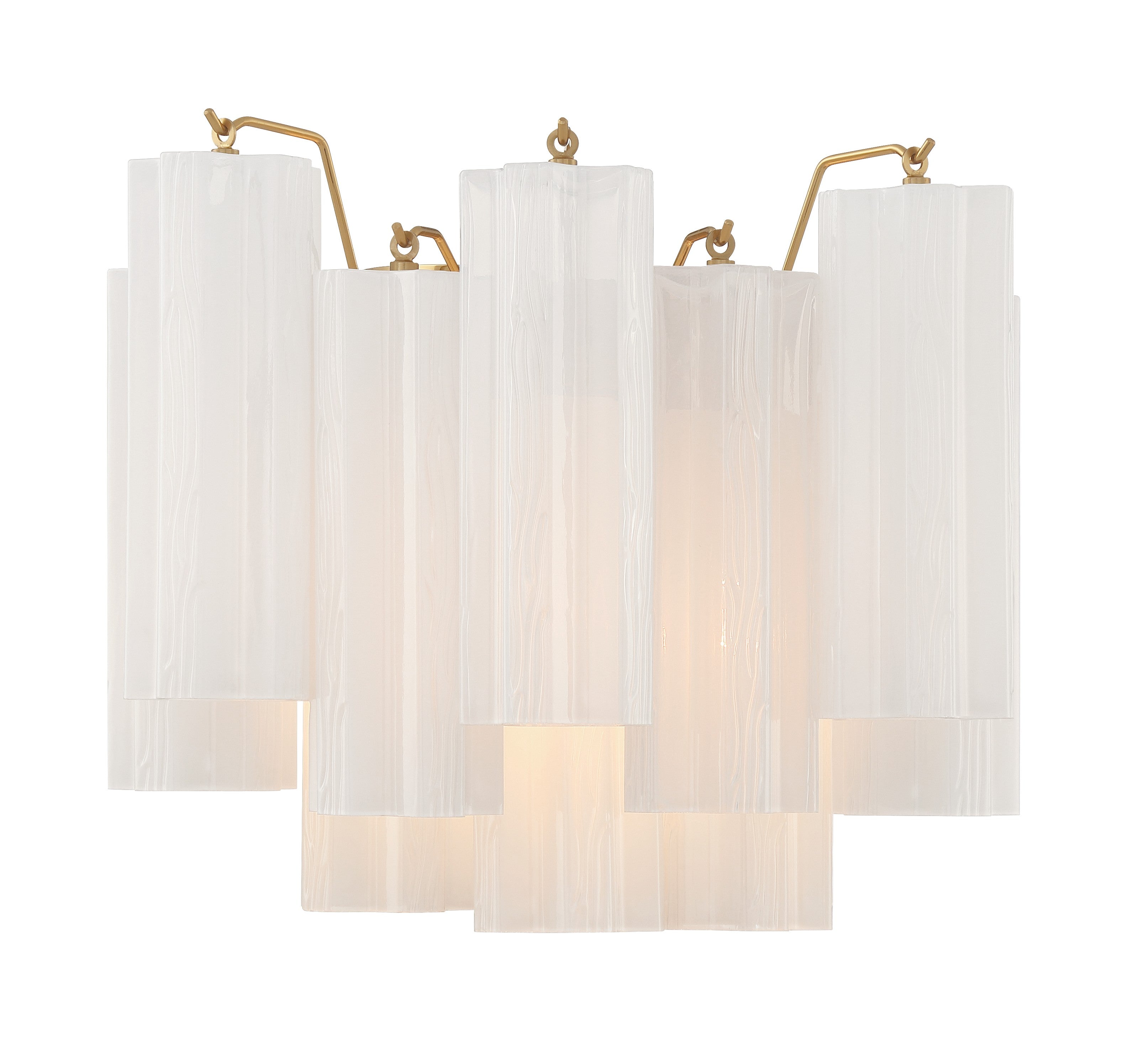 Crystorama Addis ADD-302-AG-WH – 14.5 Inch – 2 Light – Sconce – Aged Brass – Damp Rated