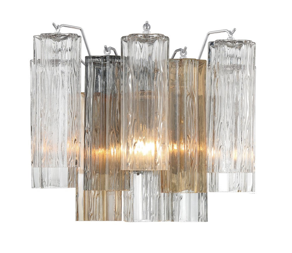 Crystorama ADDIS ADD-302-CH-AU Flush Mount Modern - Polished Chrome