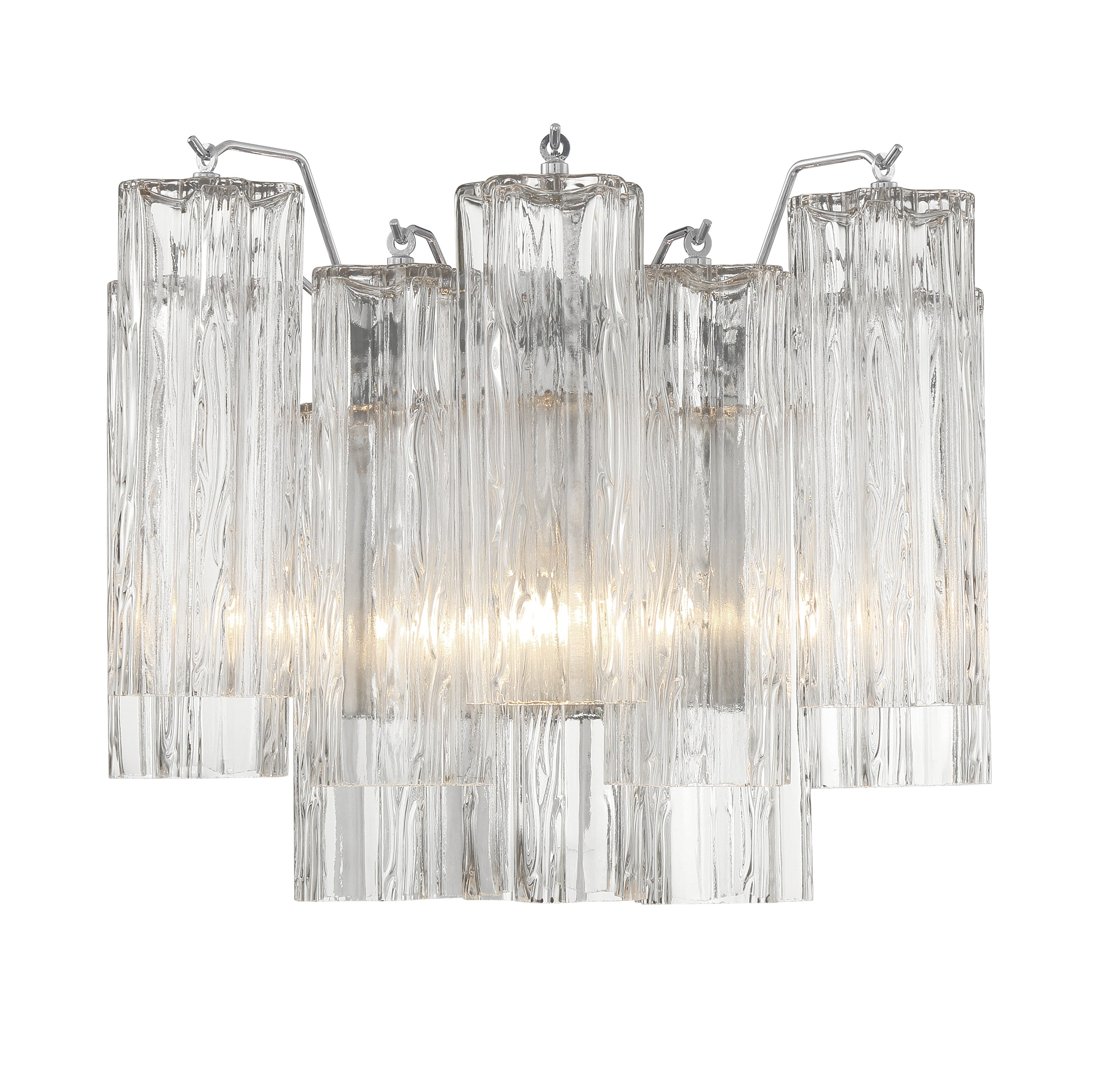 Crystorama Addis ADD-302-CH-CL – 14.5 Inch – 2 Light – Sconce – Polished Chrome – Damp Rated
