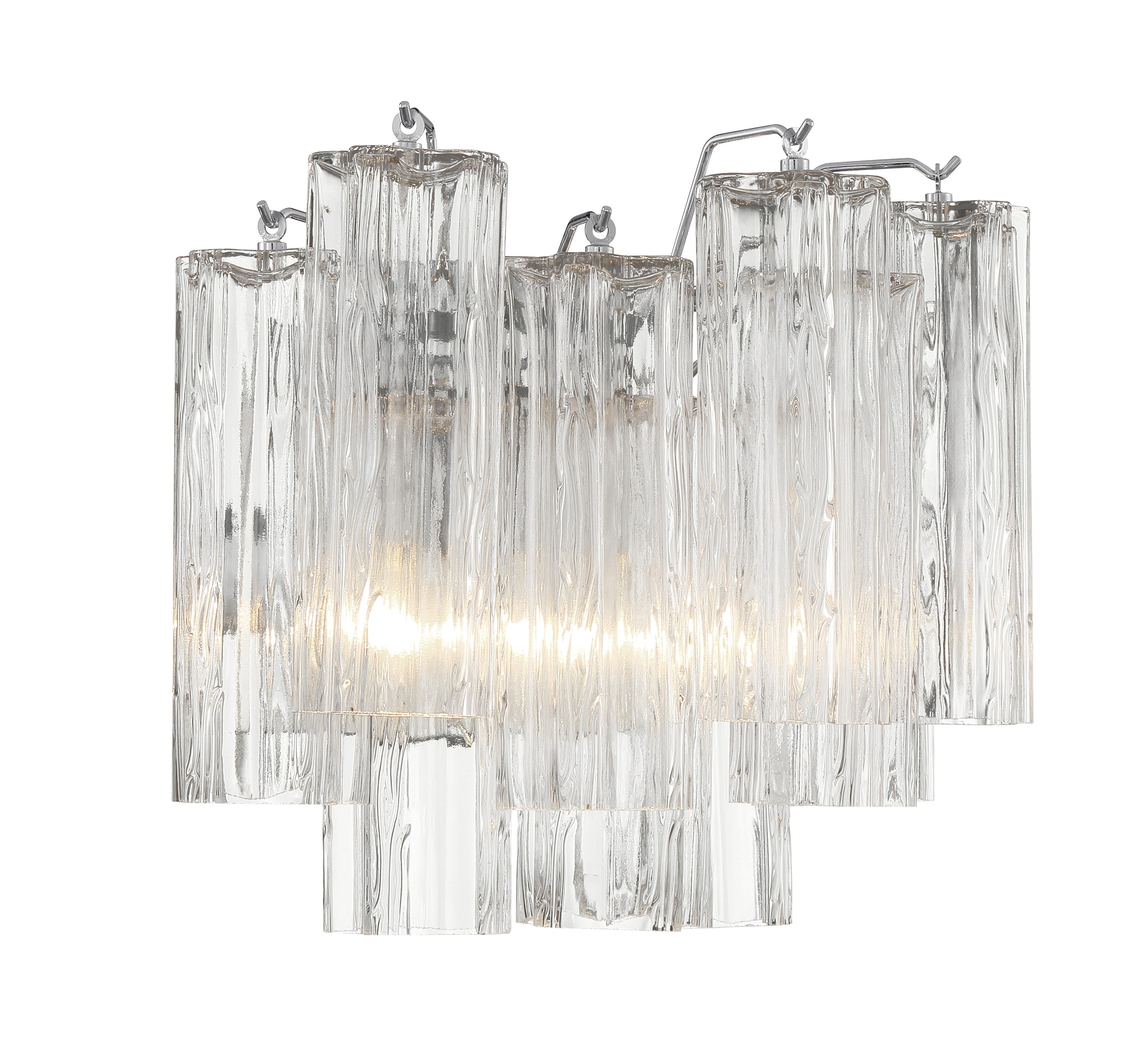 Crystorama Addis ADD-302-CH-CL – 14.5 Inch – 2 Light – Sconce – Polished Chrome – Damp Rated