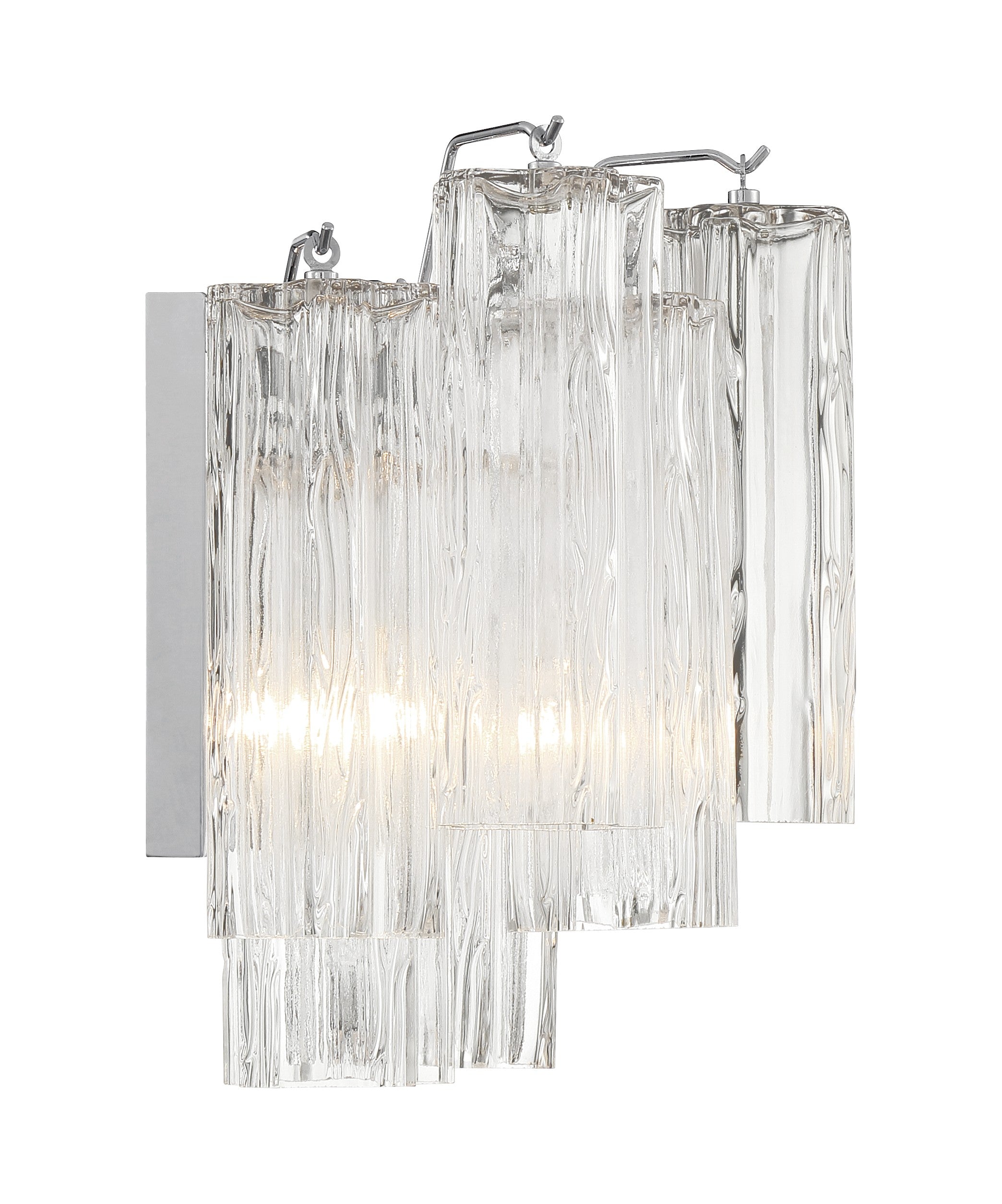 Crystorama Addis ADD-302-CH-CL – 14.5 Inch – 2 Light – Sconce – Polished Chrome – Damp Rated