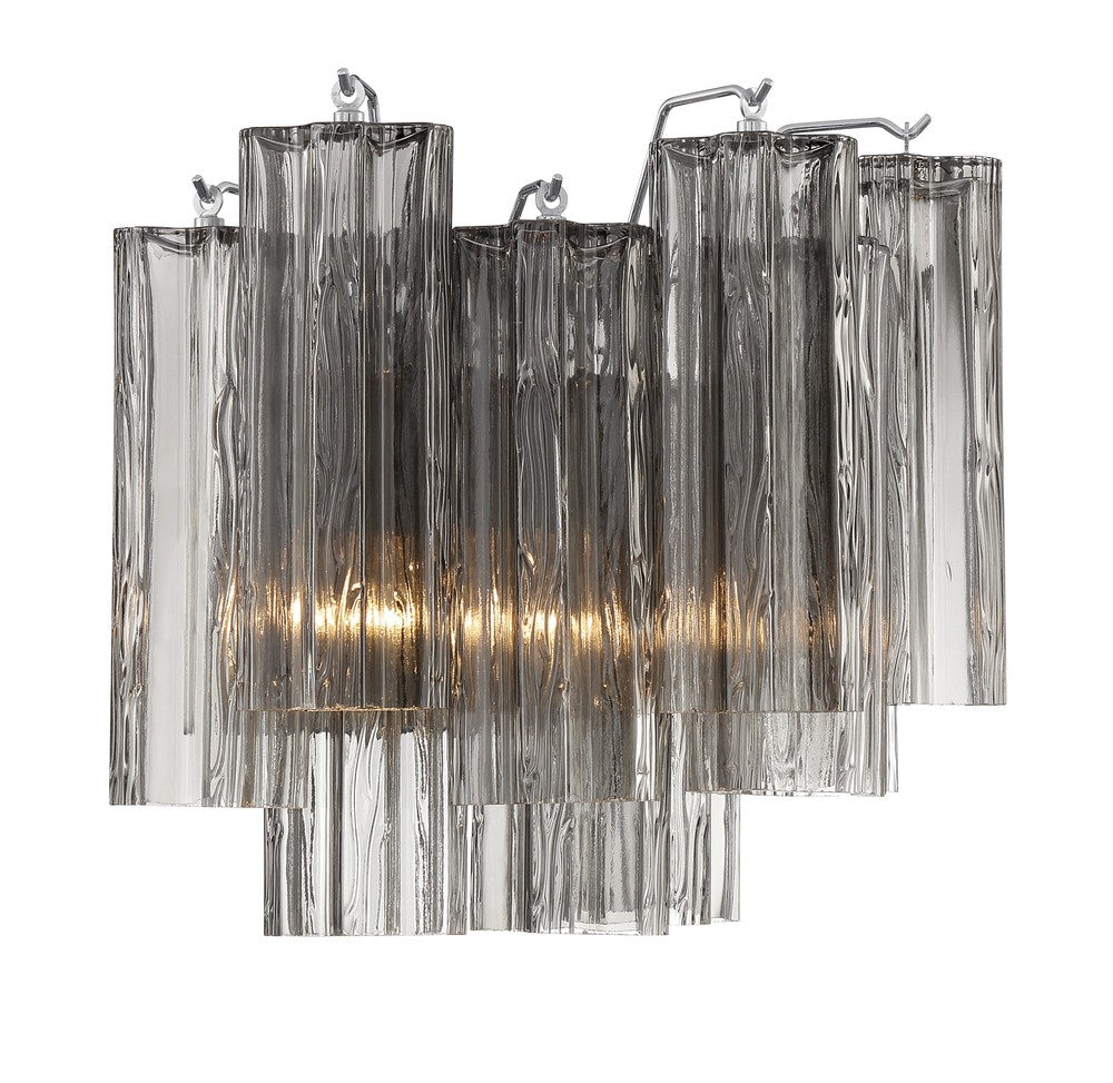 Crystorama ADDIS ADD-302-CH-SM Flush Mount Modern - Polished Chrome