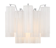 Crystorama Addis ADD-302-CH-WH – 14.5 Inch – 2 Light – Sconce – Polished Chrome – Damp Rated