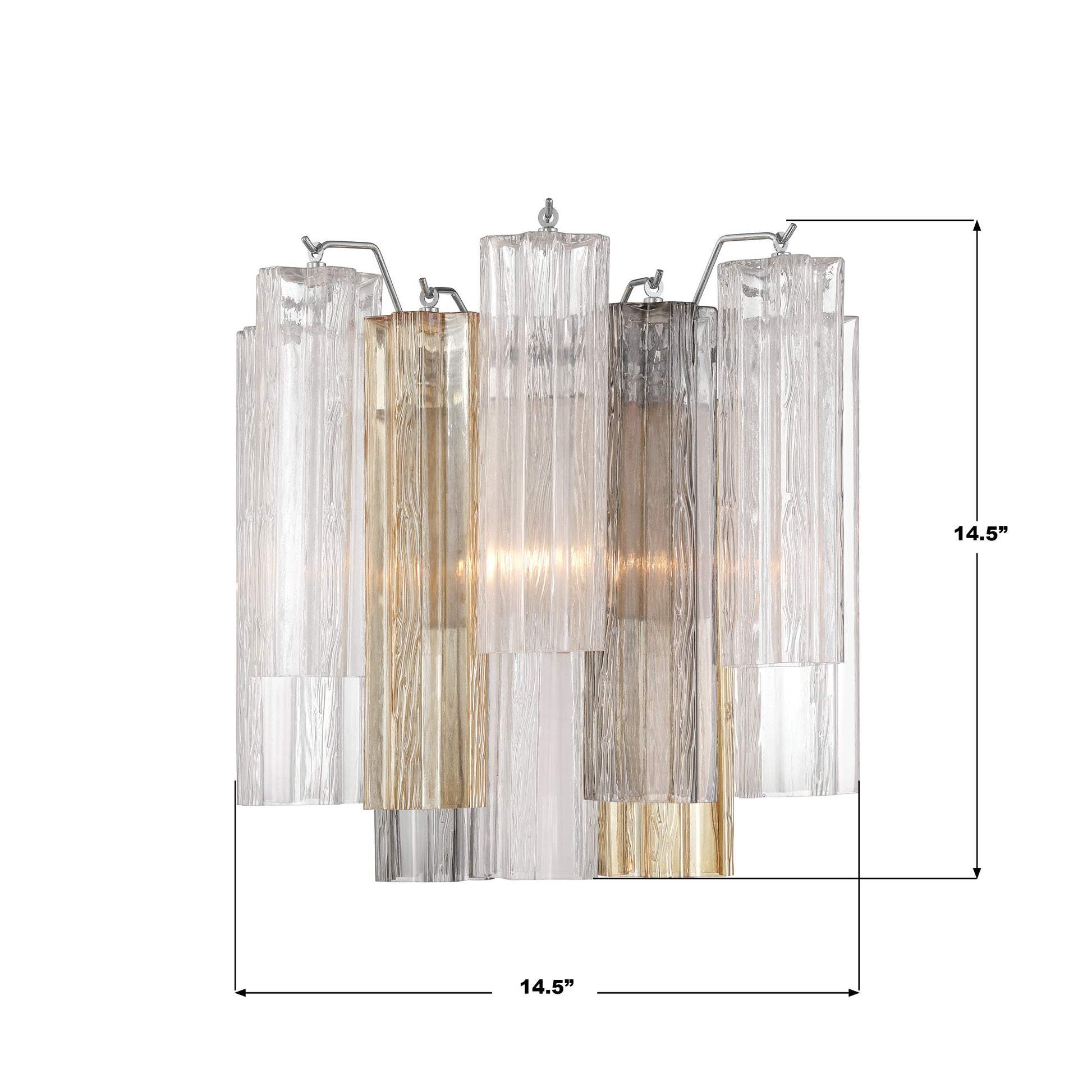 Crystorama Addis ADD-303-CH-AU – 14.5 Inch – 2 Light – Sconce – Polished Chrome – Damp Rated