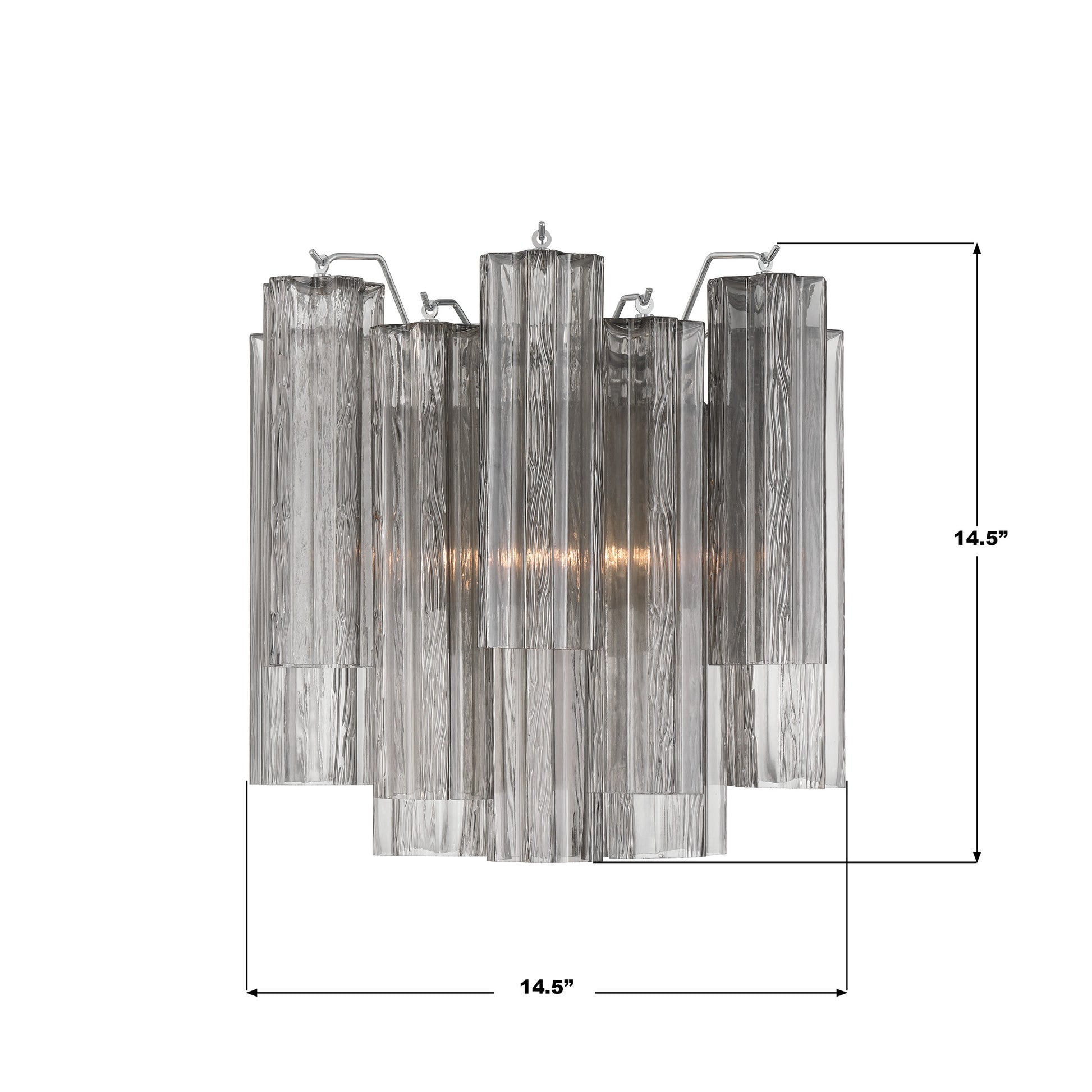 Crystorama Addis ADD-303-CH-SM – 14.5 Inch – 2 Light – Sconce – Polished Chrome – Damp Rated