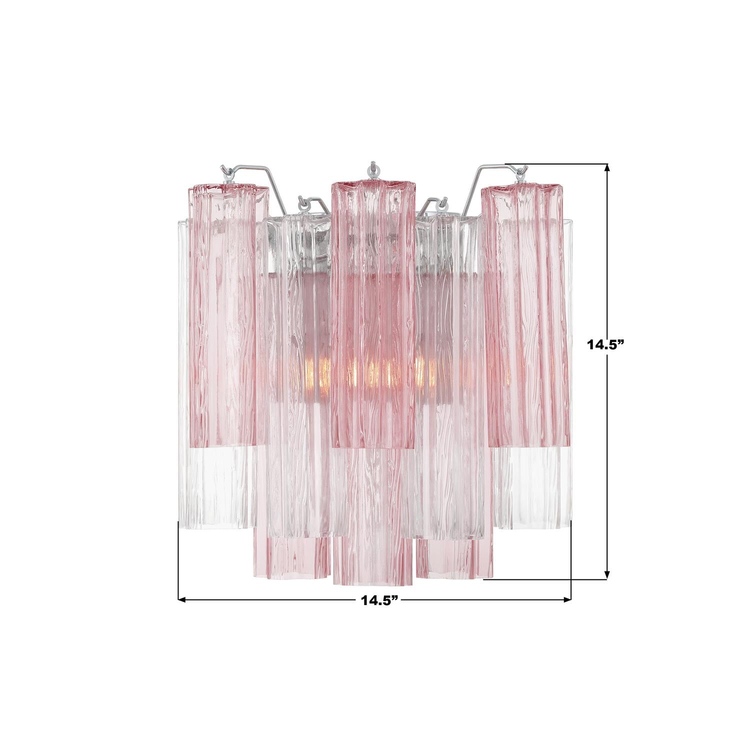 Crystorama Addis ADD-303-CH-SP – 14.5 Inch – 2 Light – Sconce – Polished Chrome – Damp Rated