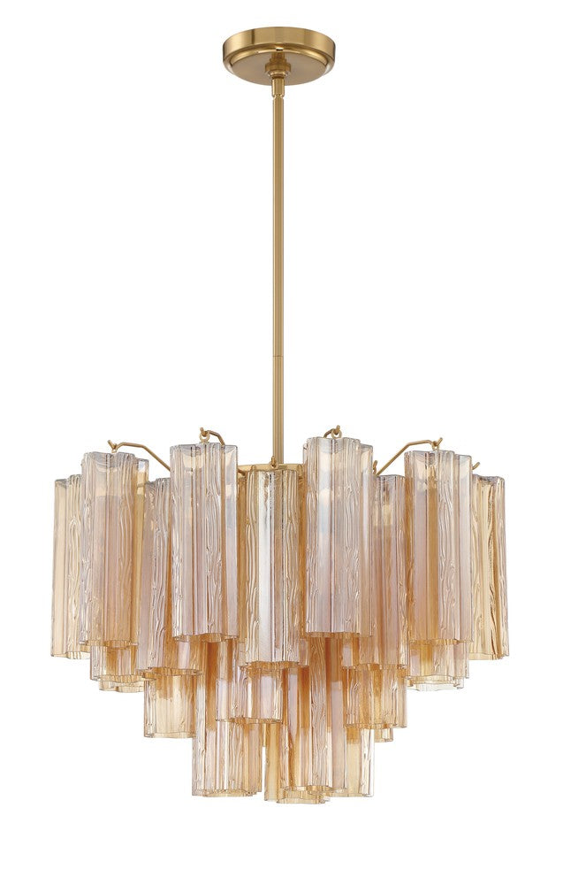 Crystorama ADDIS ADD-306-AG-AM Chandelier Modern - Aged Brass