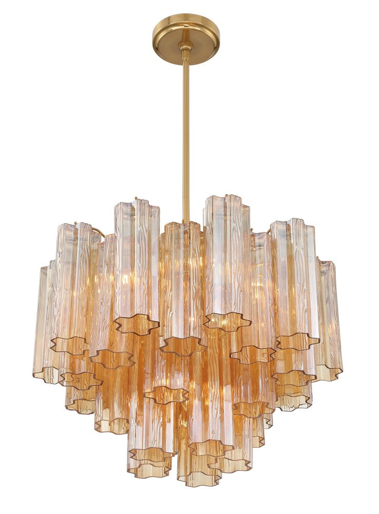 Crystorama ADDIS ADD-306-AG-AM Chandelier Modern - Aged Brass