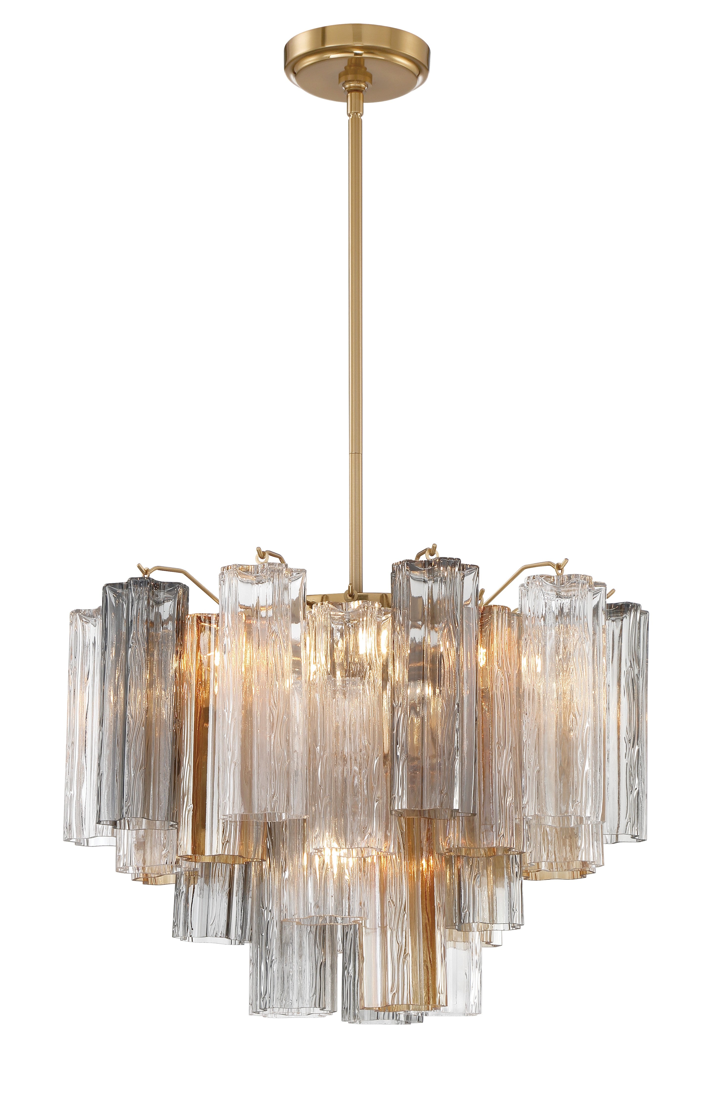 Crystorama Addis ADD-306-AG-AU – 19.75 Inch – 6 Light – Chandelier – Aged Brass – Dry Rated