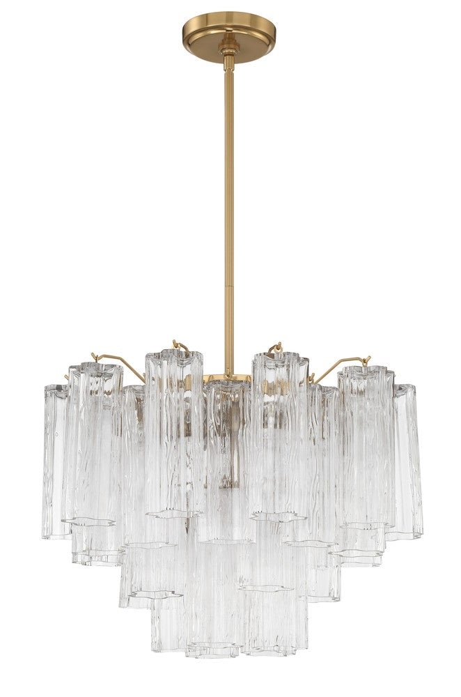 Crystorama ADDIS ADD-306-AG-CL Chandelier Modern - Aged Brass