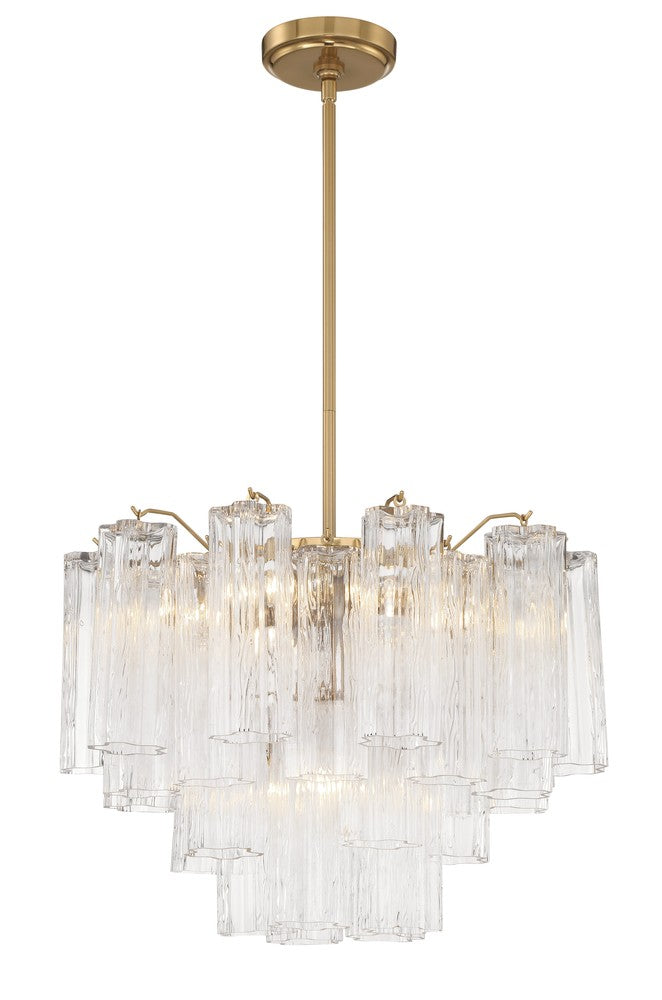 Crystorama ADDIS ADD-306-AG-CL Chandelier Modern - Aged Brass