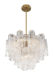 Crystorama Addis ADD-306-AG-CL – 19.75 Inch – 6 Light – Chandelier – Aged Brass – Dry Rated