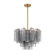Crystorama Addis ADD-306-AG-SM – 19.75 Inch – 6 Light – Chandelier – Aged Brass – Dry Rated