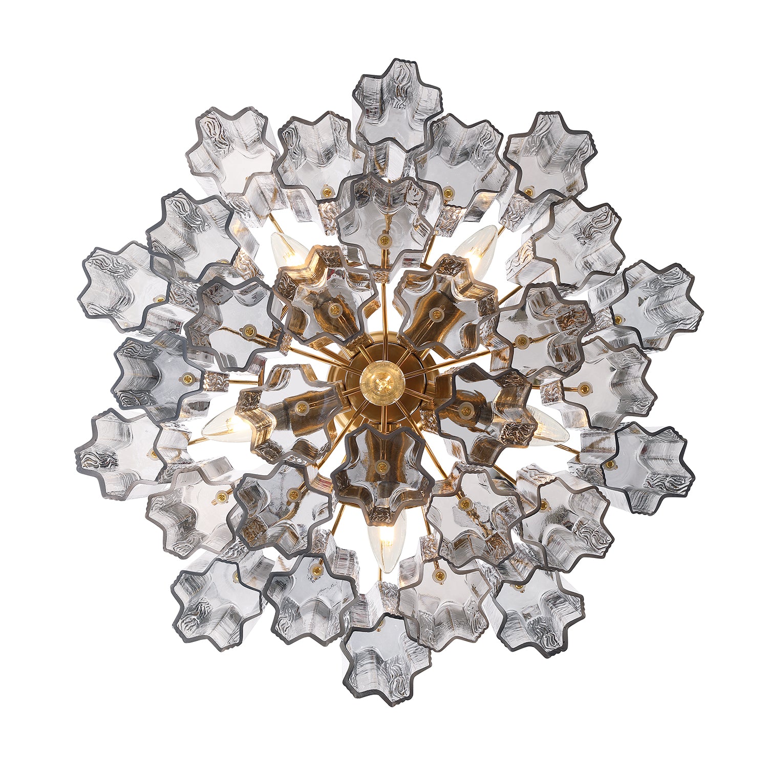 Crystorama Addis ADD-306-AG-SM – 19.75 Inch – 6 Light – Chandelier – Aged Brass – Dry Rated