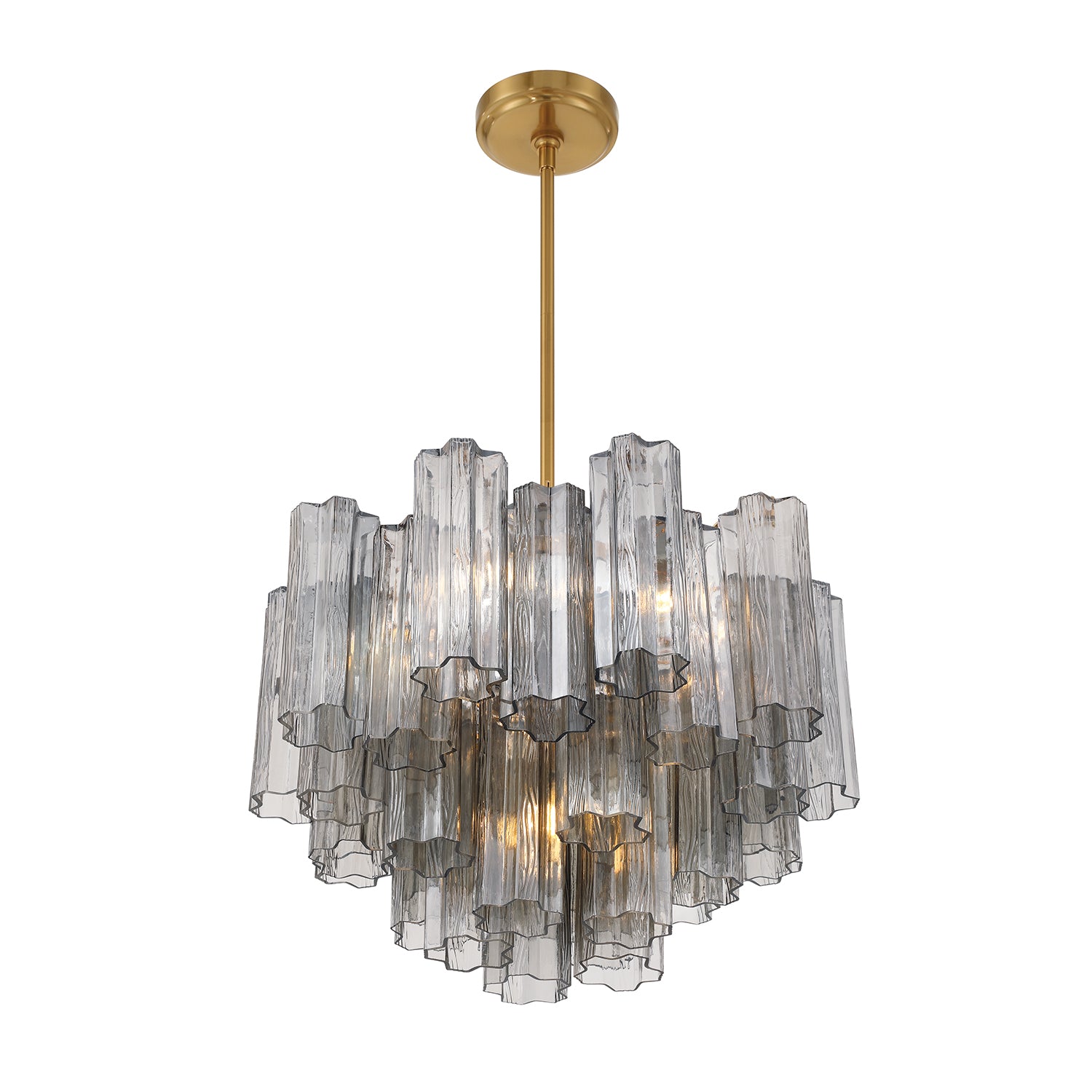 Crystorama Addis ADD-306-AG-SM – 19.75 Inch – 6 Light – Chandelier – Aged Brass – Dry Rated